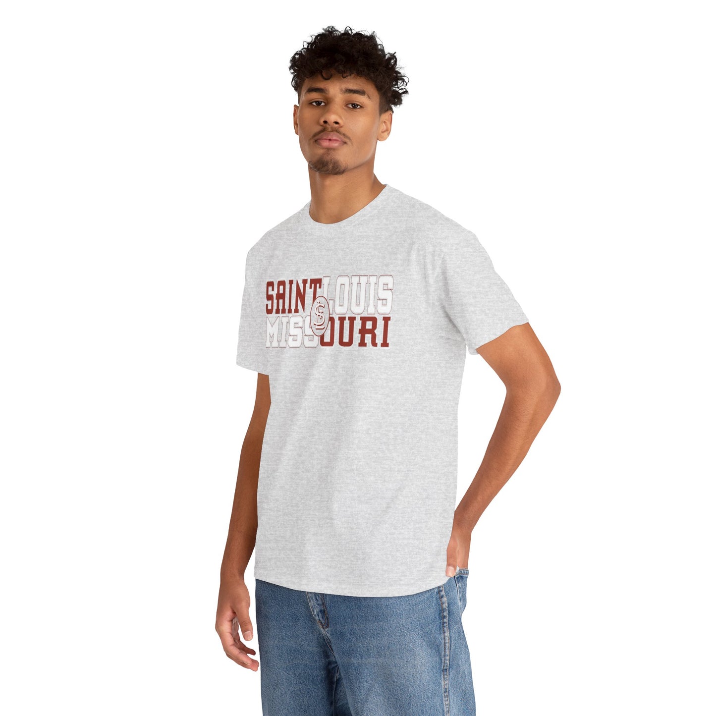 St Louis Missouri Unisex Tee in Red & White