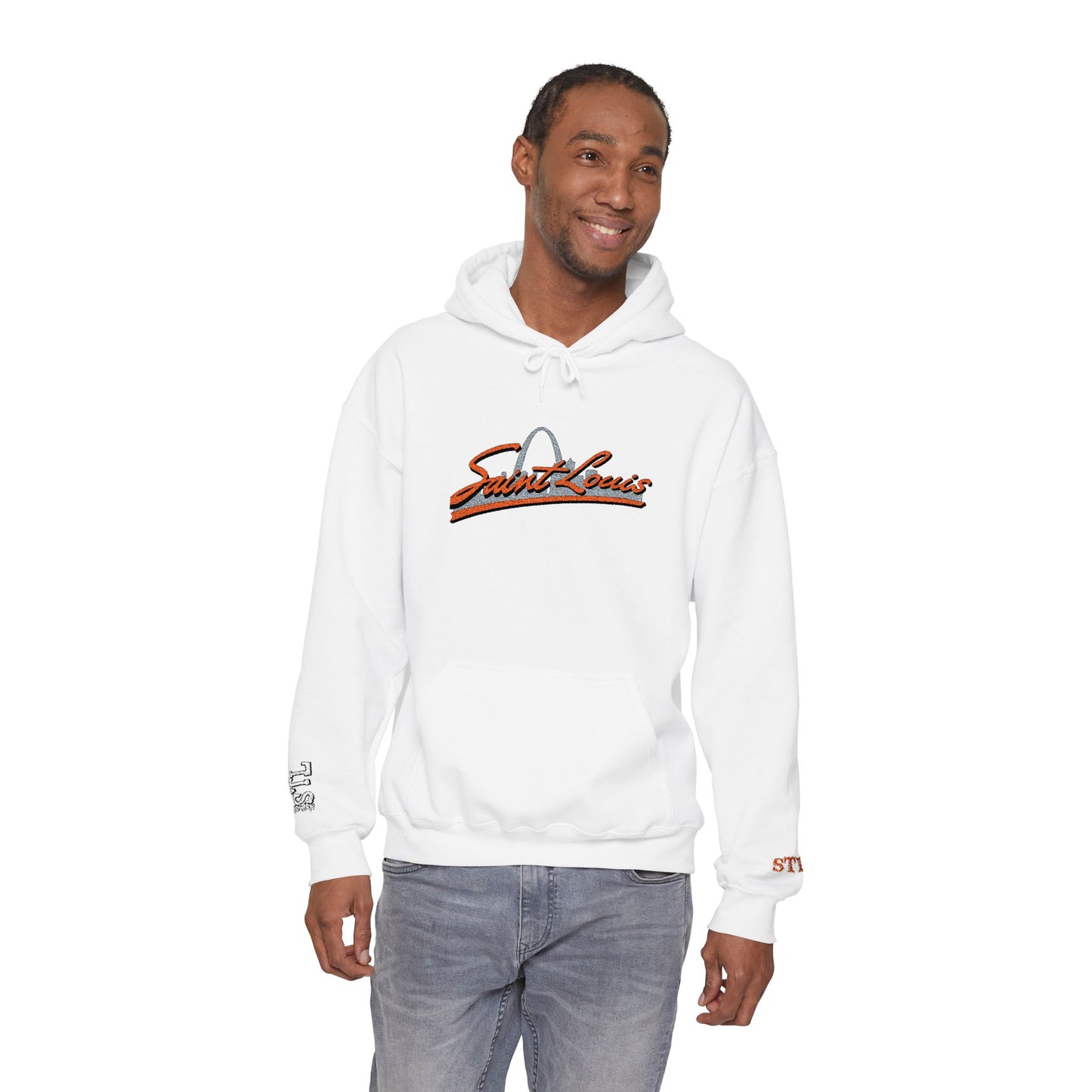 Saint Louis Embroidered Hoodie — Classic City Logo Sweatshirt