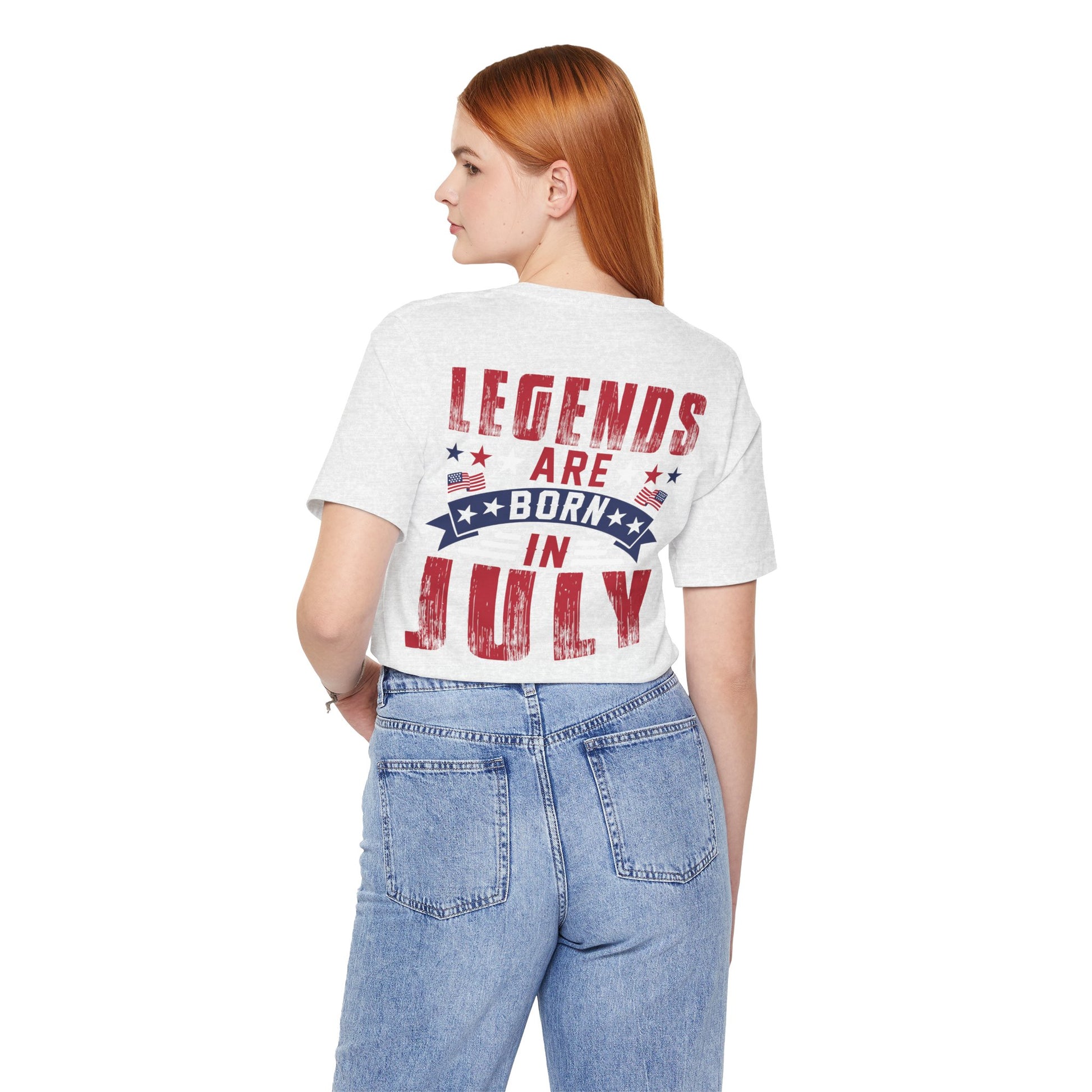 Legends Are Born in July Unisex Jersey Short Sleeve Tee Printify