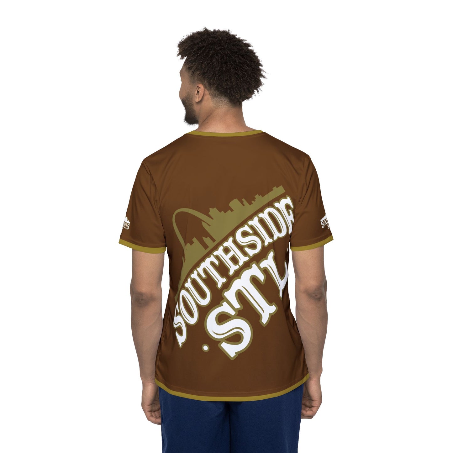 Southside STL All Over Print Sport Jersey(Brown) – Gold Skyline Edition