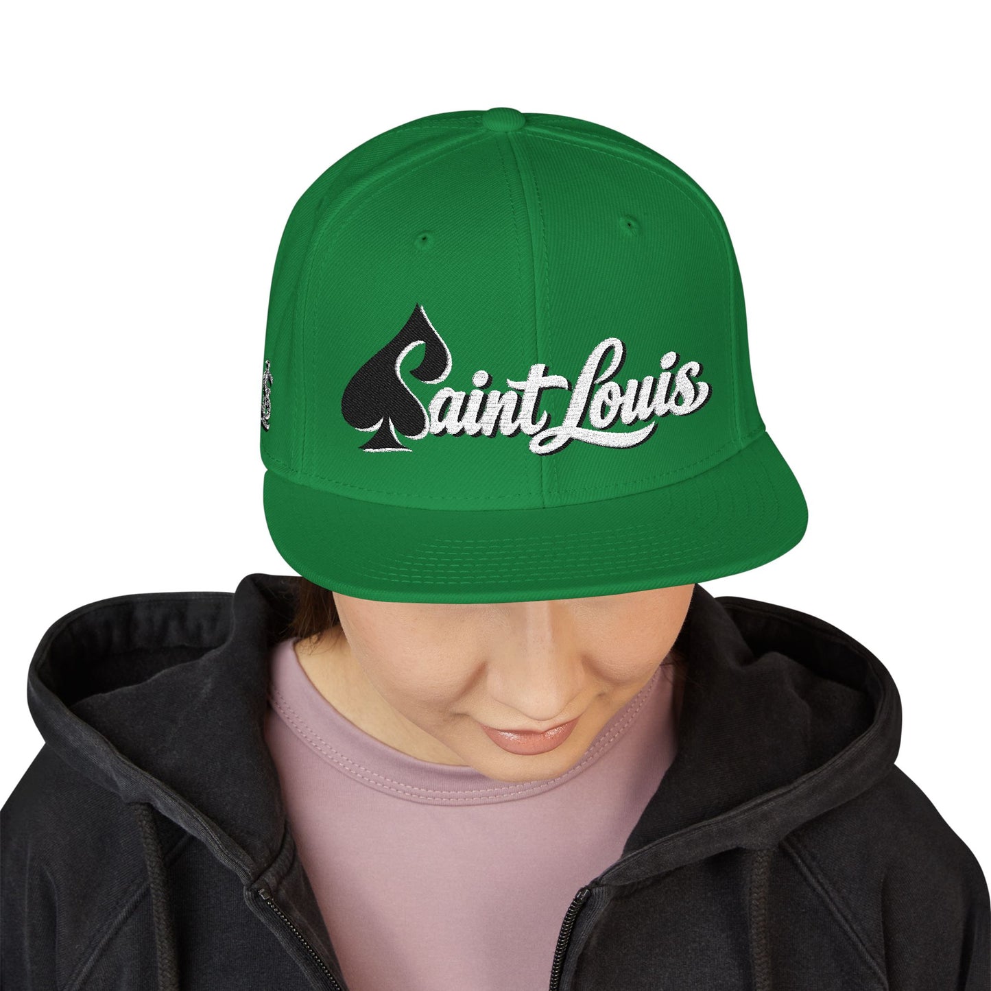 Embroidered 'Saint Louis' Snapback Hat