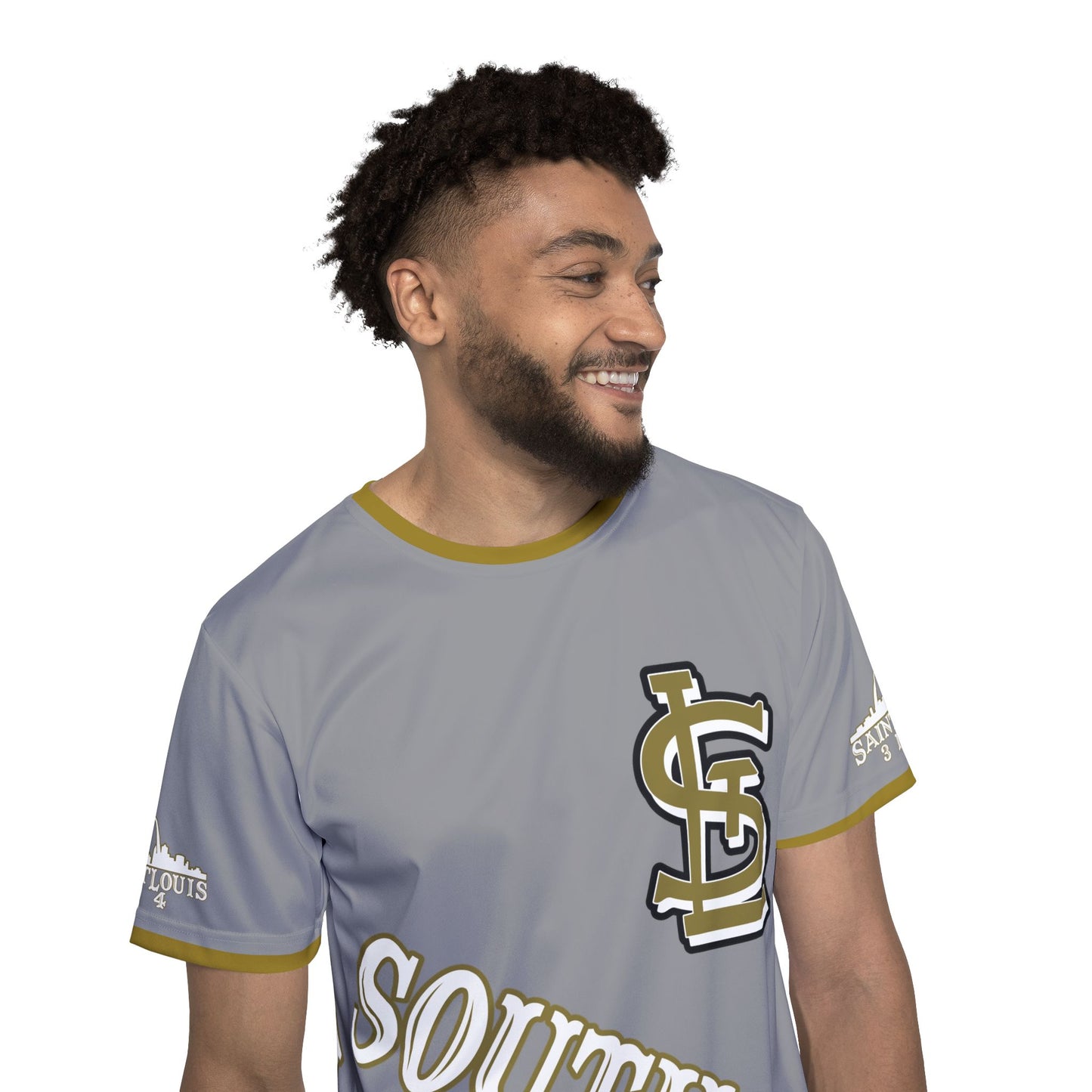 Southside STL All Over Print Sport Jersey (Grey)– Gold Skyline Edition