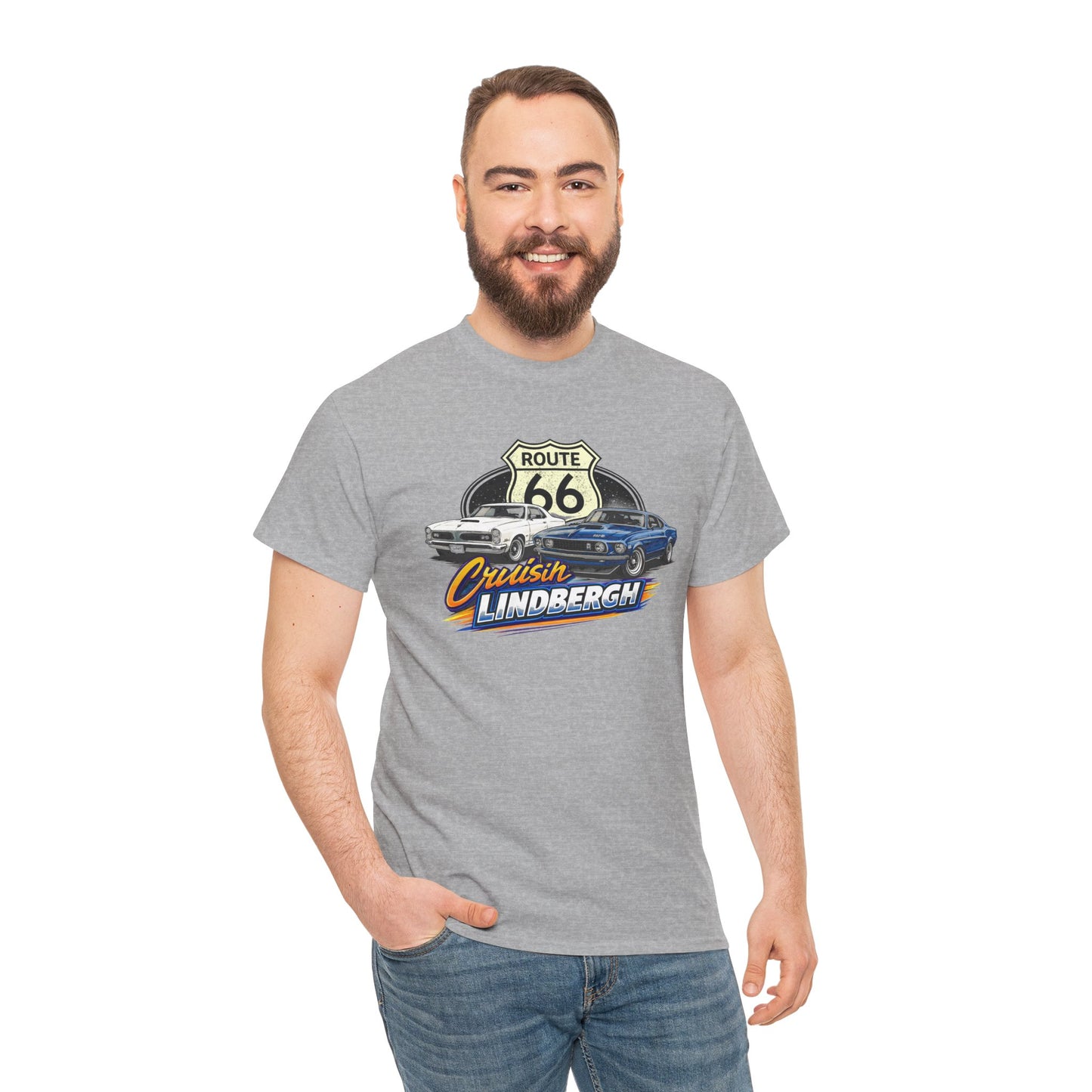 Route 66 Cruiser Tee — Classic Car "Cruising Lindbergh" T-Shirt