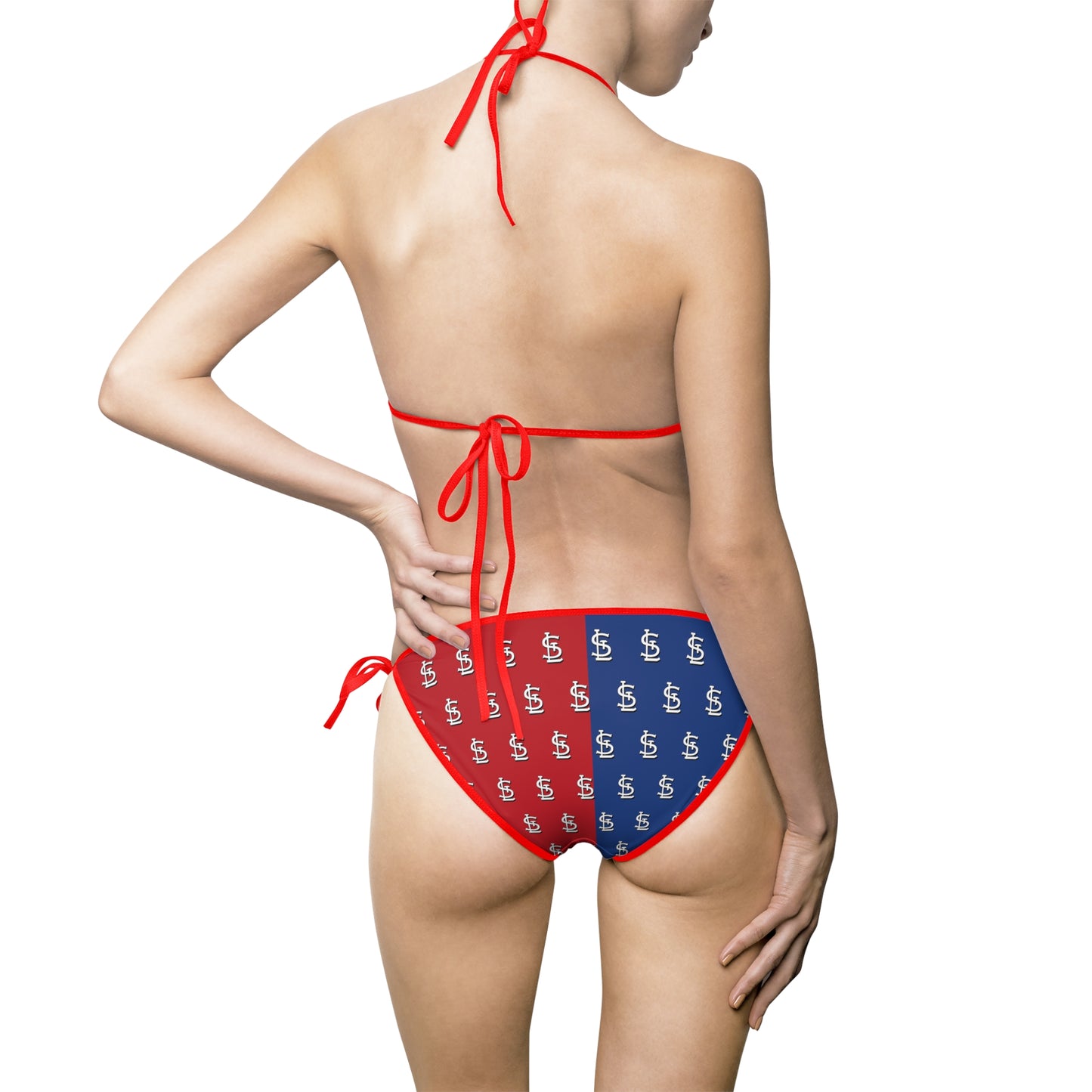 Blue & Red St Louis inspired Bikini