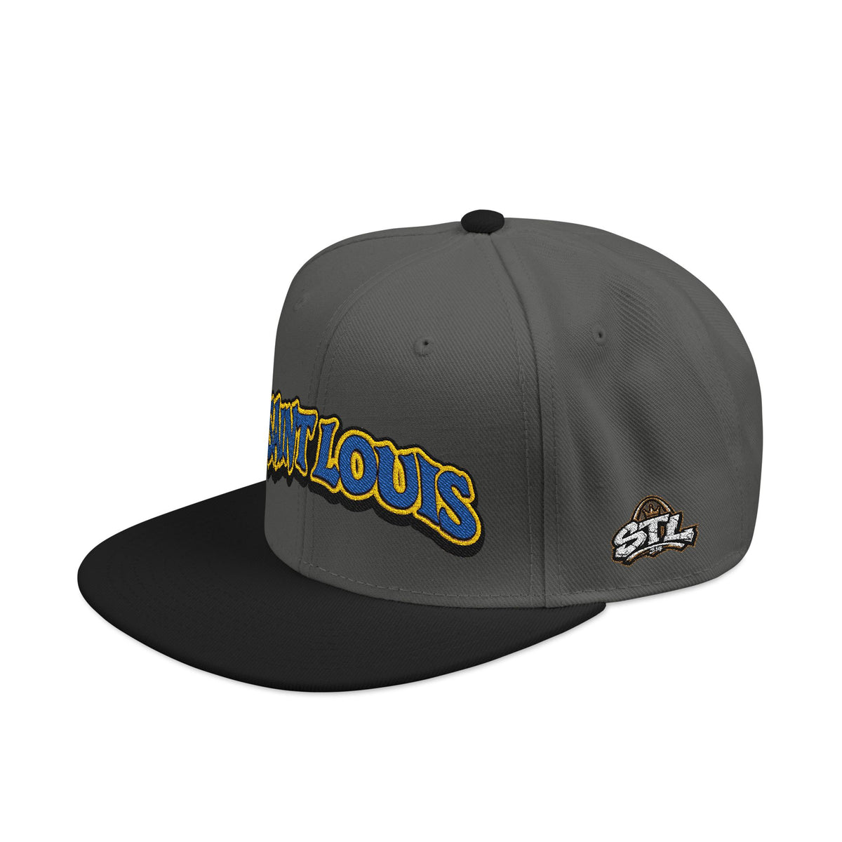 St. Louis Embroidered Snapback Hat — Retro Script Logo Cap