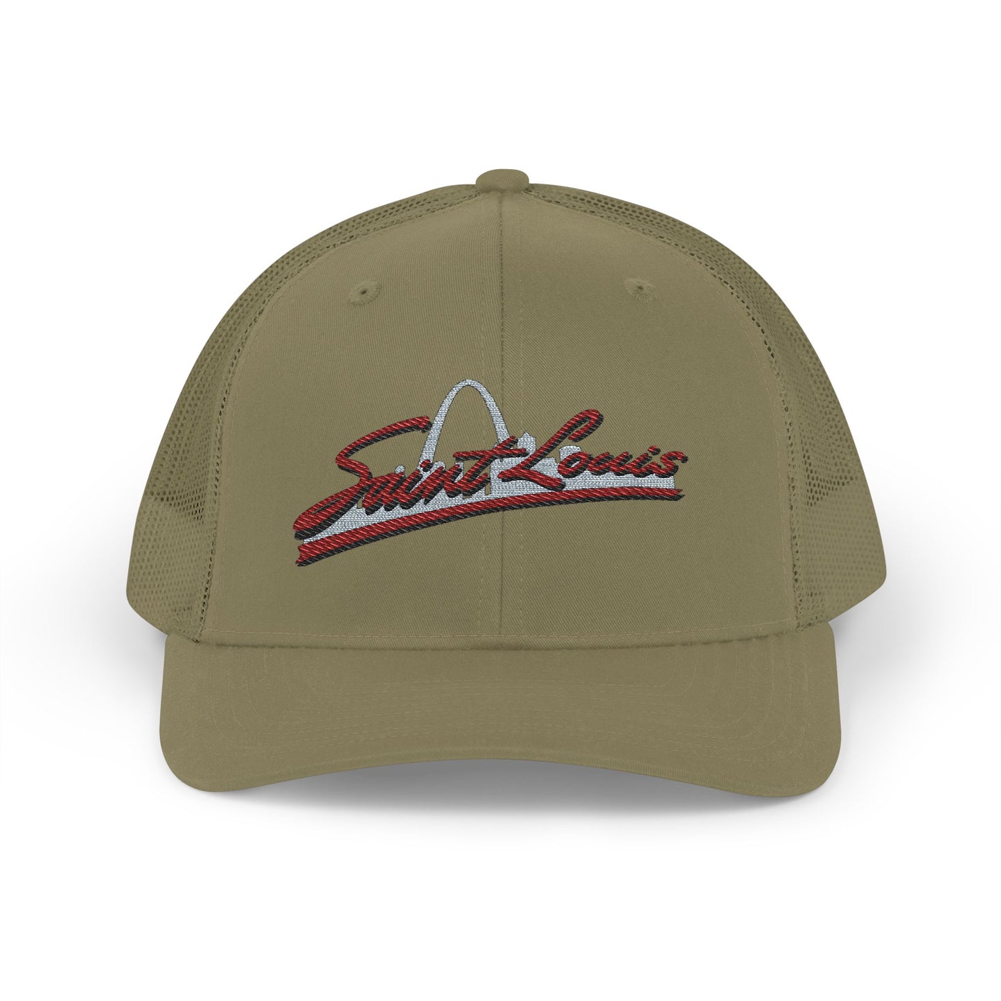 Embroidered Snapback Trucker Cap - Saint Louis Logo Printify