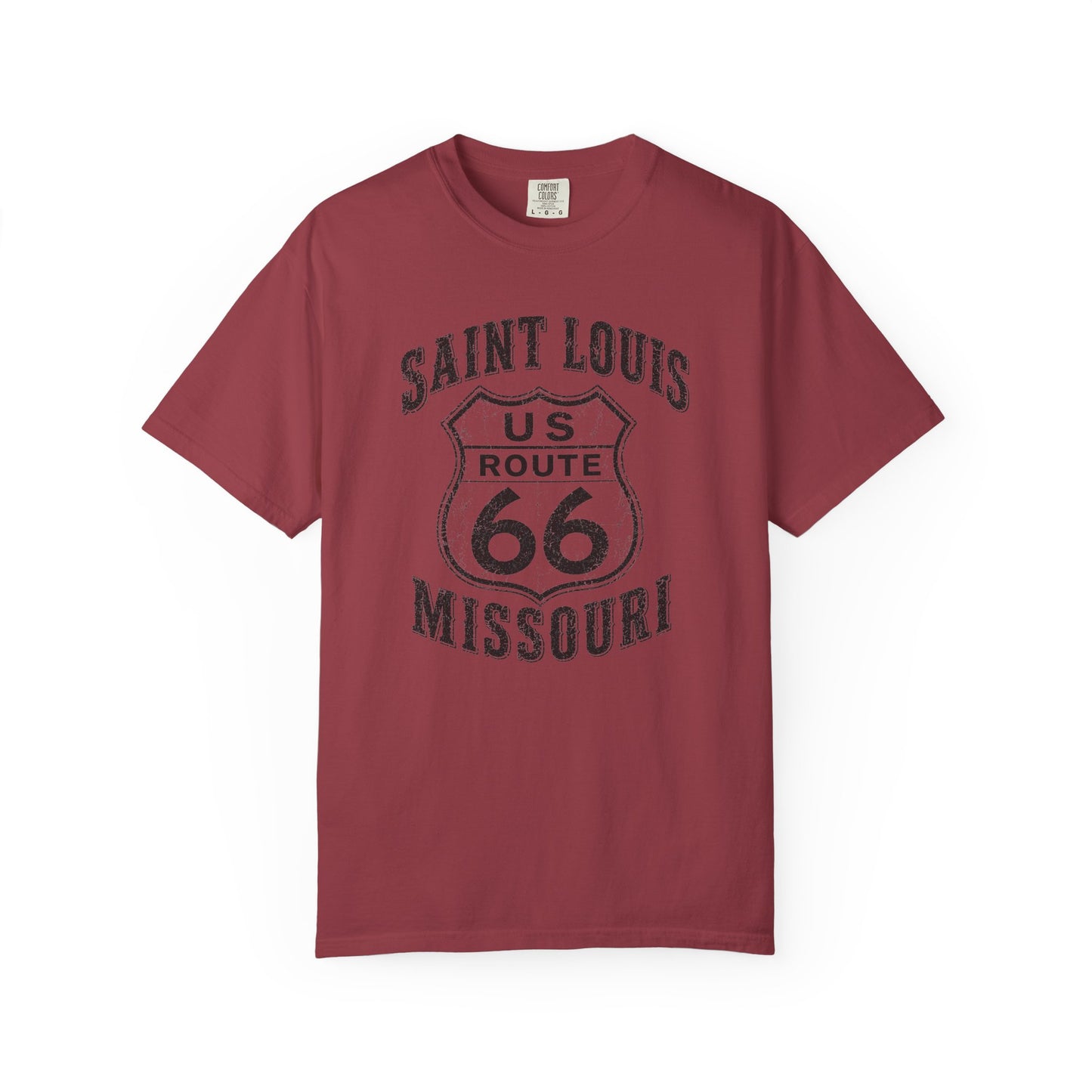 Route 66 Saint Louis Missouri T-Shirt — Vintage Road Trip Tee⚠️ Contains AI-generated models