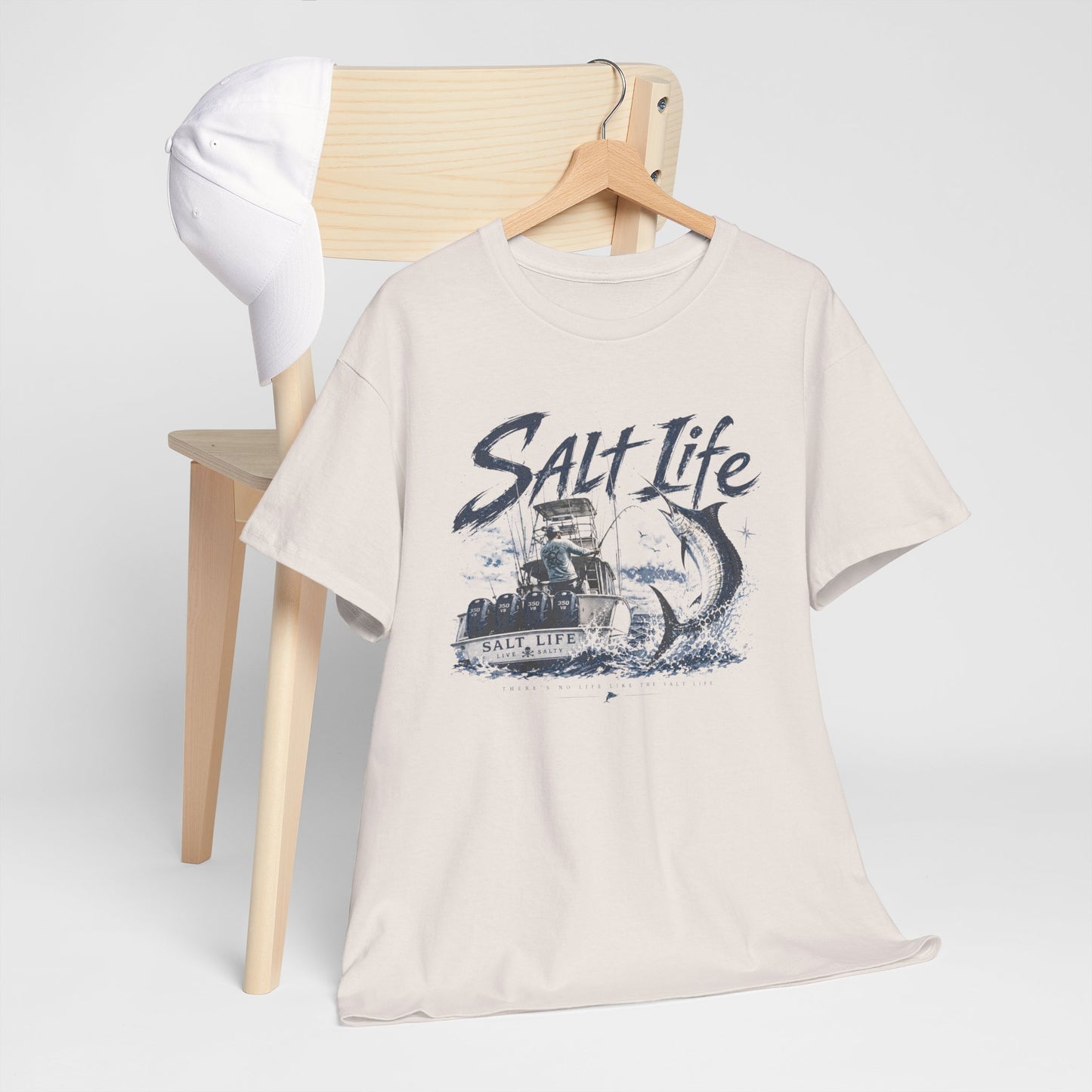 Salt Life Fishing Boat Graphic Tee – Coastal Ocean Lover T‑Shirt