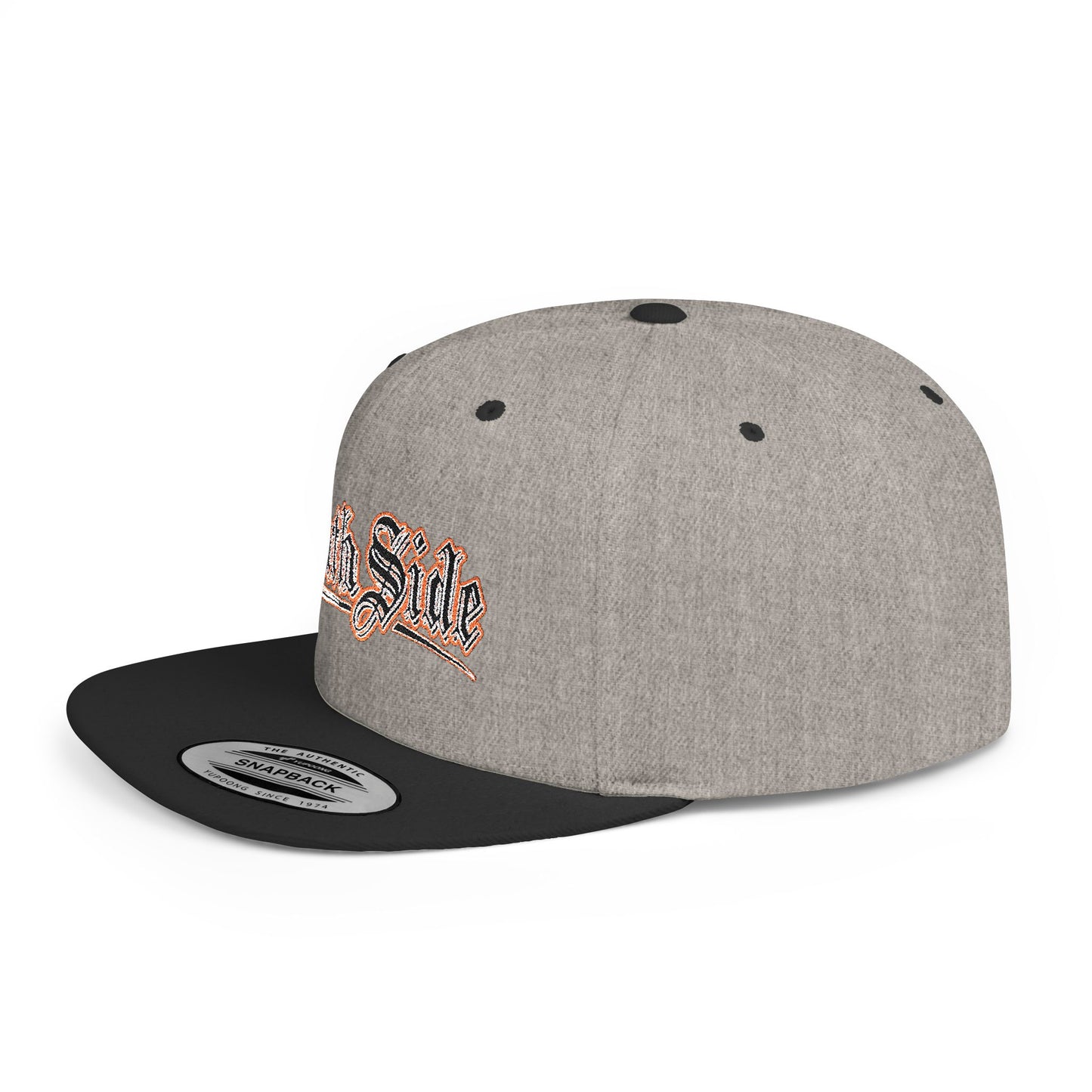 South Side Flat Bill Snapback Dark orange Printify
