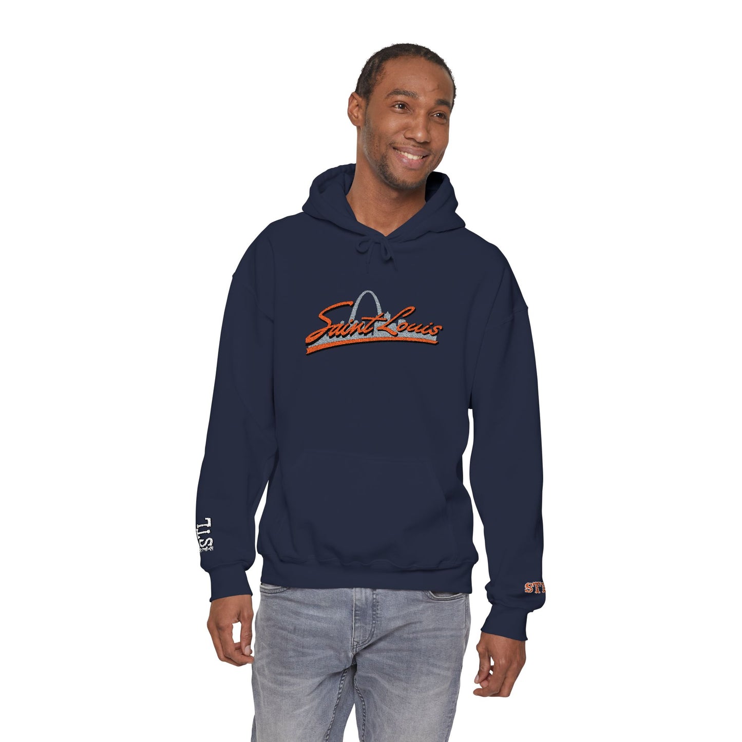 Saint Louis Embroidered Hoodie — Classic City Logo Sweatshirt