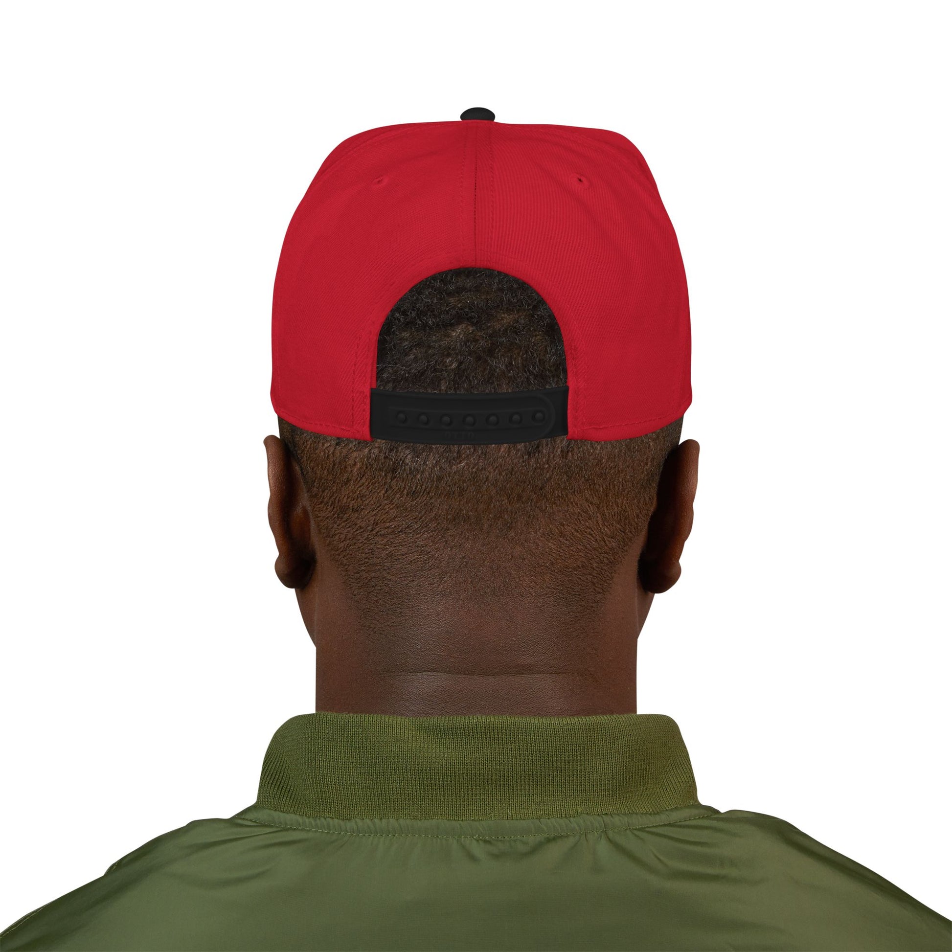 STL Embroidered Snapback Hat- Gold & White Lettering Printify
