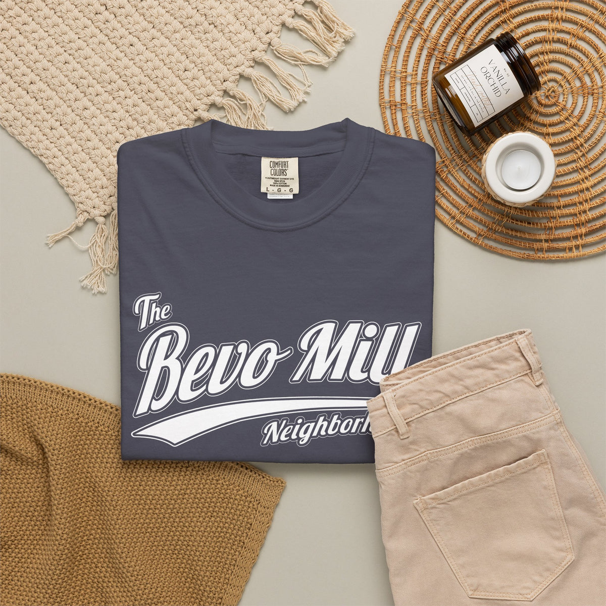 Bevo Mill Neighborhood T-Shirt — Vintage Script Local Pride Tee