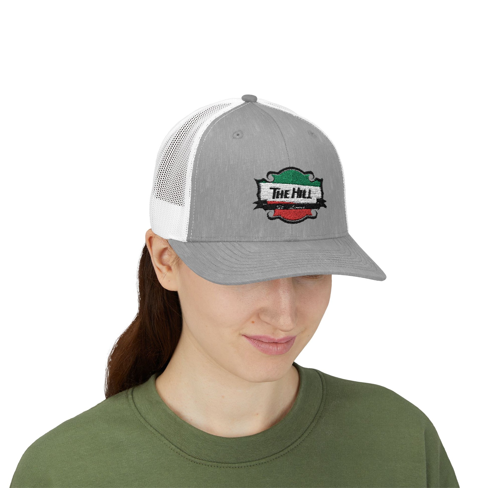 Trucker Cap The Hill St Louis Italian Fare Neighborhood Snapback Hat Printify