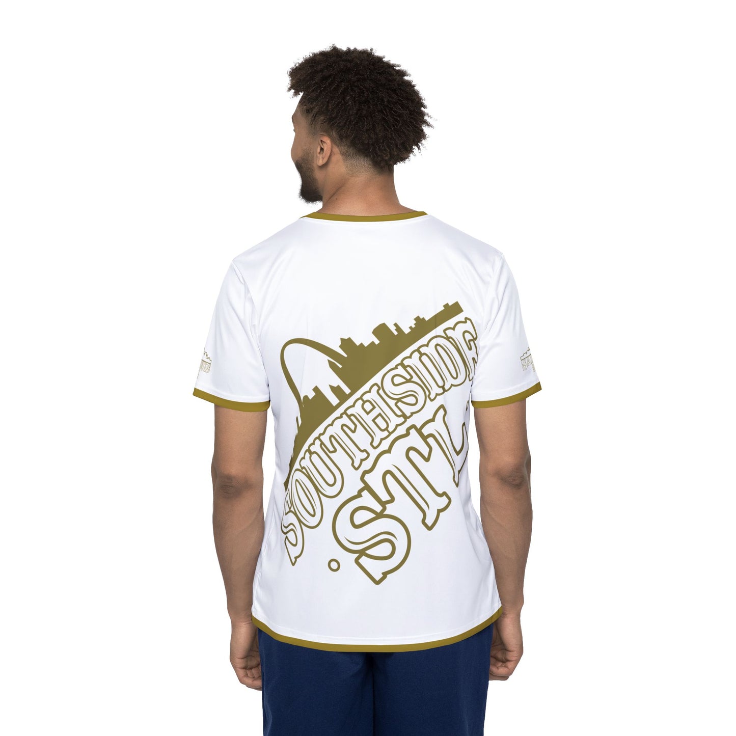 Southside STL All Over Print Sport Jersey (White)– Gold Skyline Edition