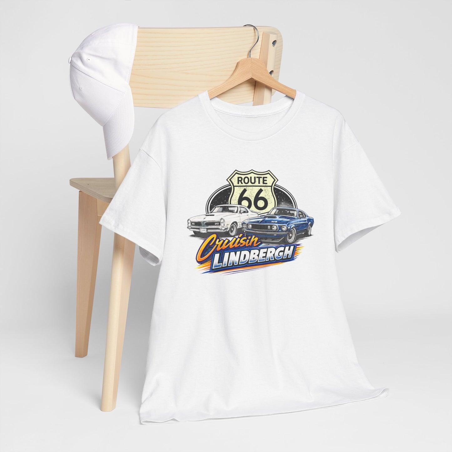 Route 66 Cruiser Tee — Classic Car "Cruising Lindbergh" T-Shirt