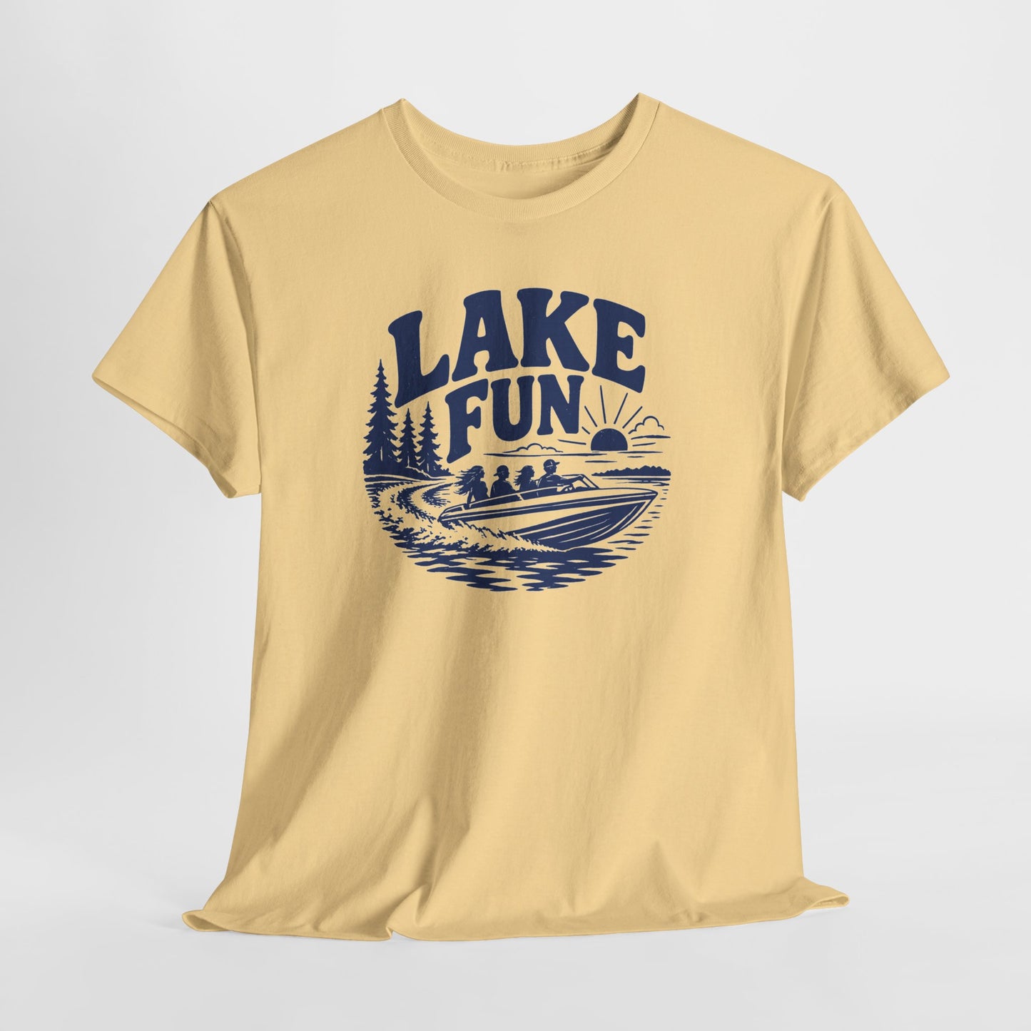Lake Fun Boat T-Shirt — Vintage Lakeside Summer Tee
