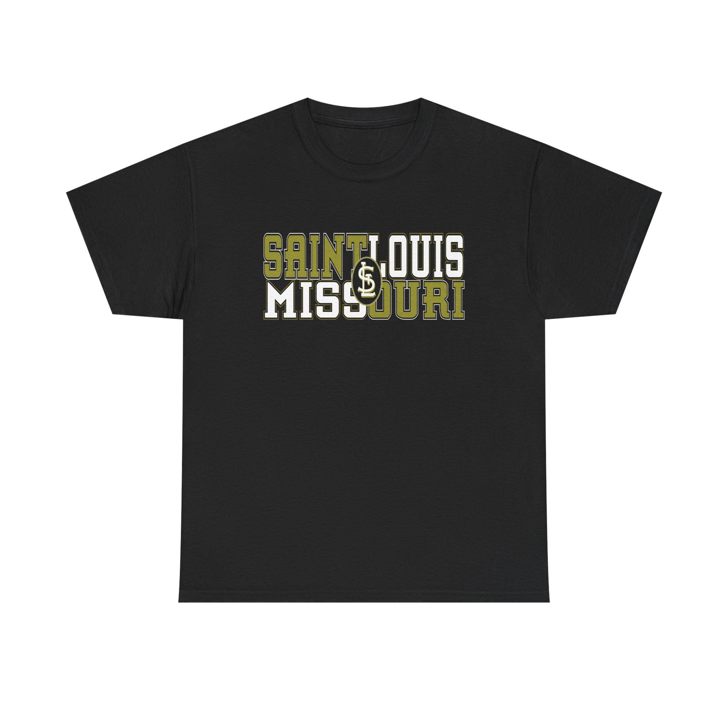 St Louis Missouri Gold & White Unisex Tee