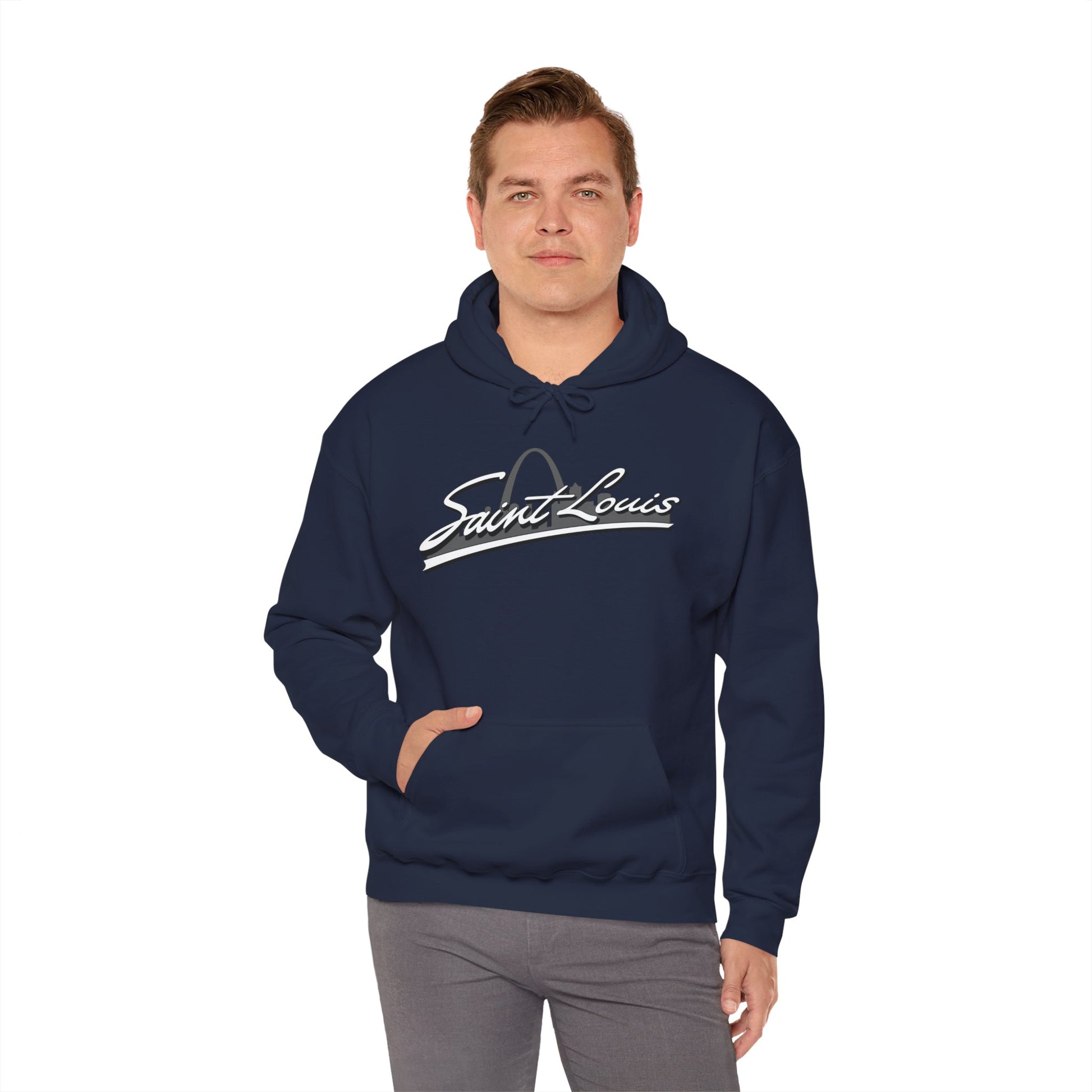 Saint Louis Graphic Hooded Sweatshirt Printify