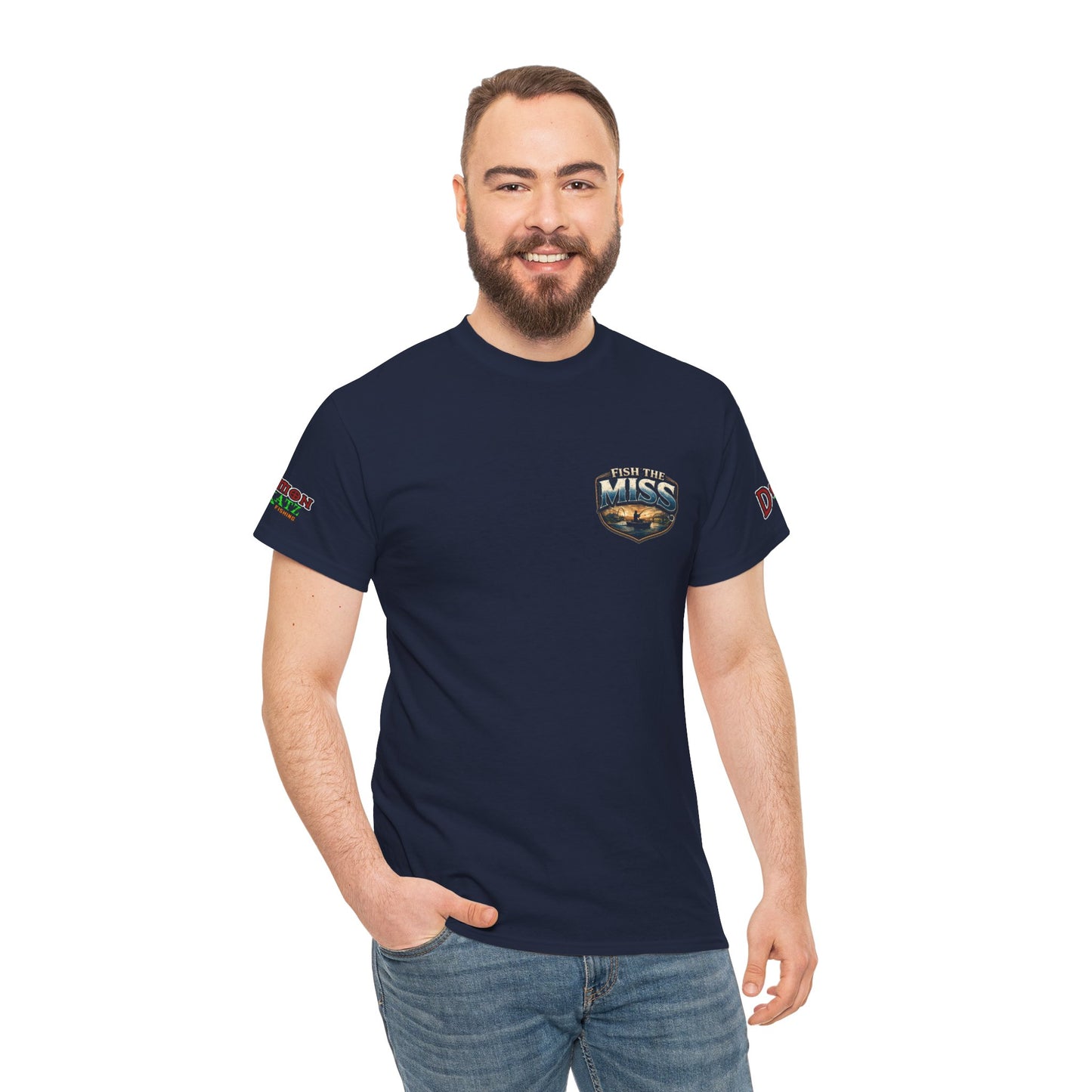 Fishing T‑Shirt - "Fish the Miss" Bass Fishing Graphic Tee (Front & Back Print)