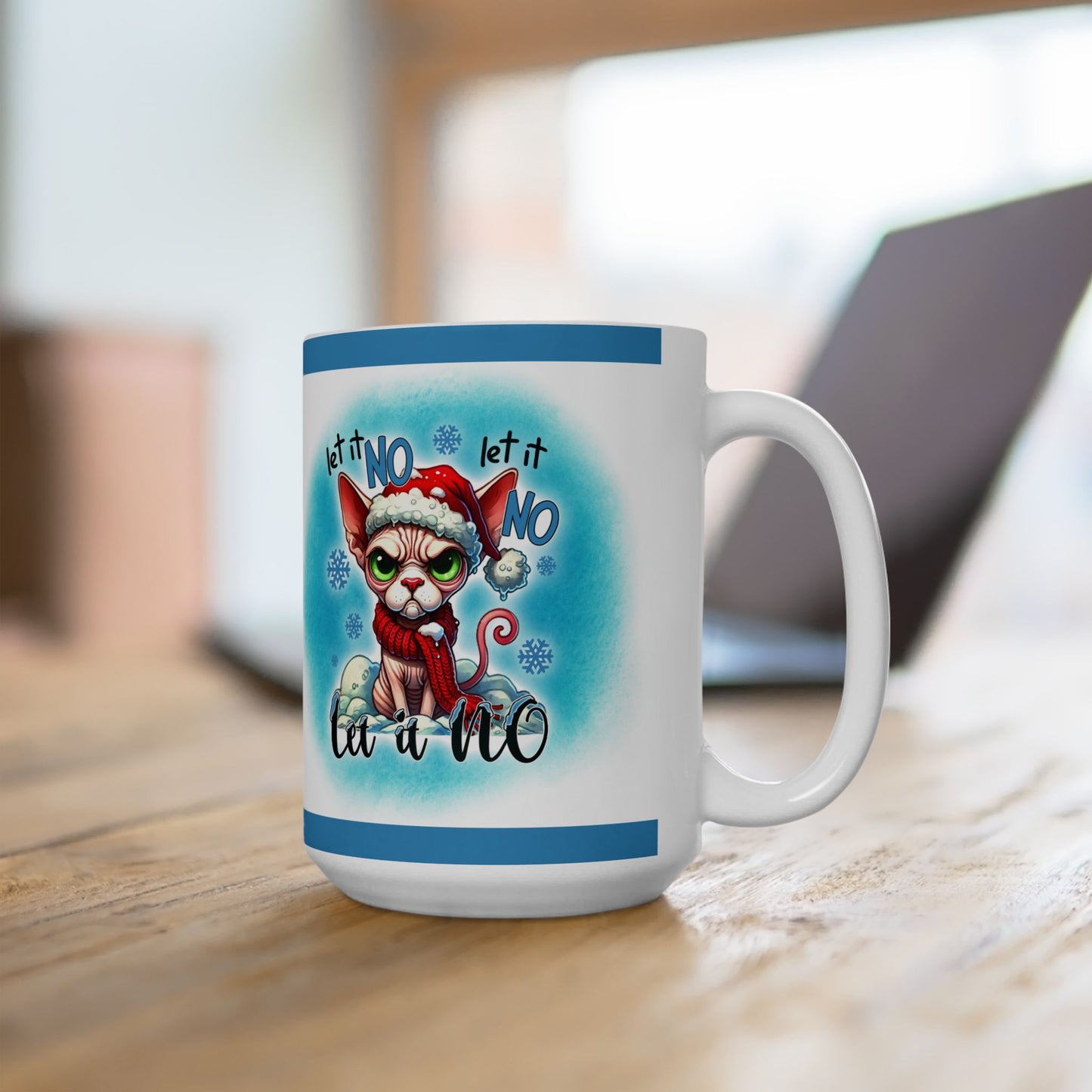 Ceramic Mug - Let it No Funny Cat Christmas Mug