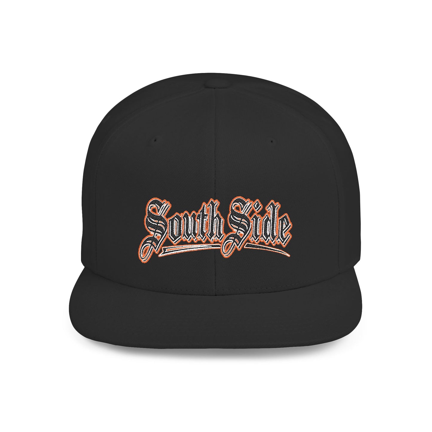 South Side Flat Bill Snapback Dark orange Printify