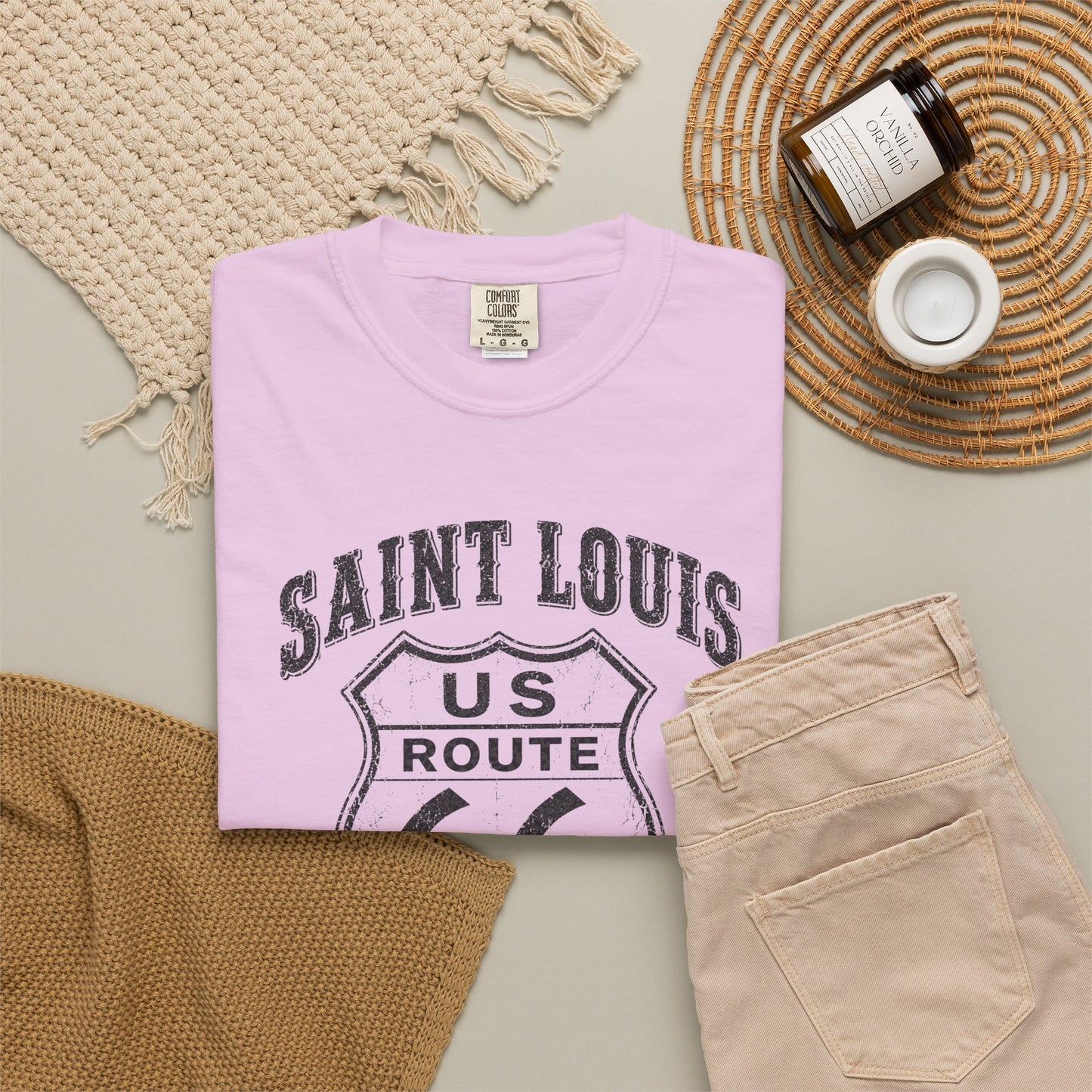 Route 66 Saint Louis Missouri T-Shirt — Vintage Road Trip Tee⚠️ Contains AI-generated models