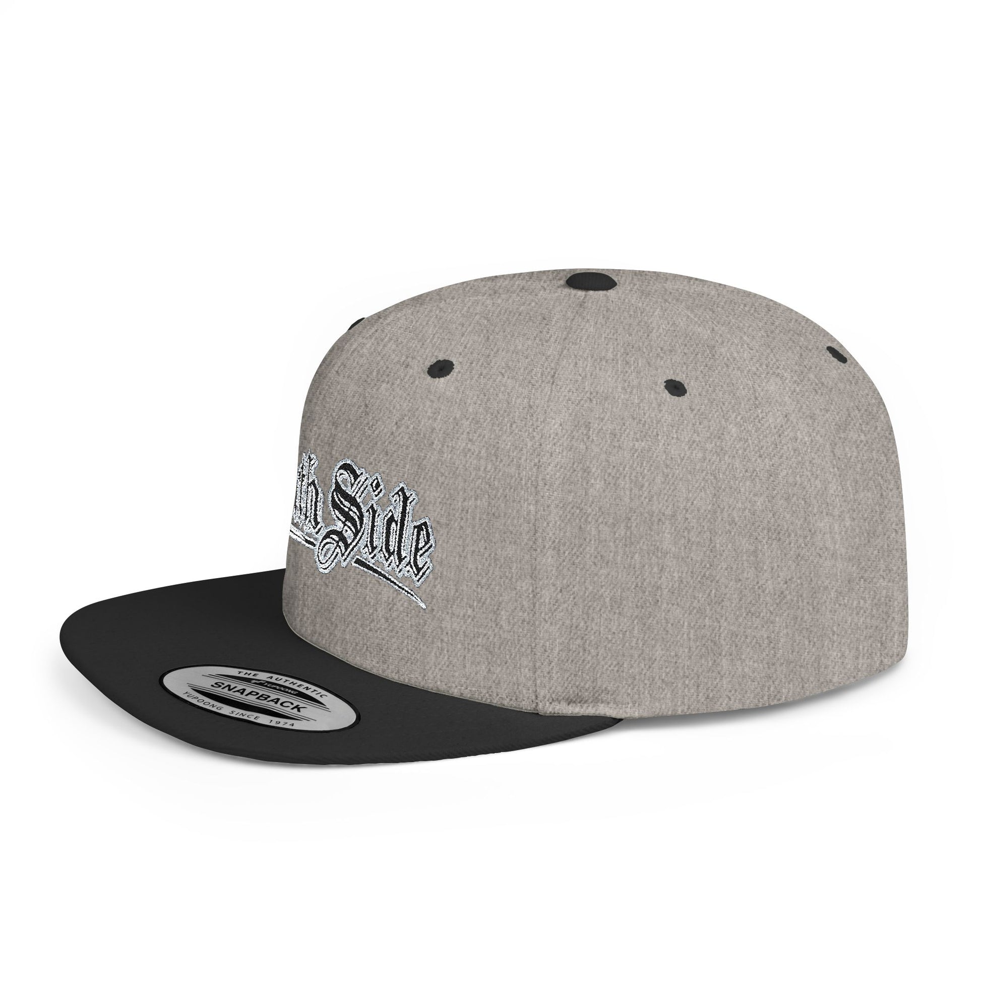 South Side Flat Bill Snapback blue outline Printify