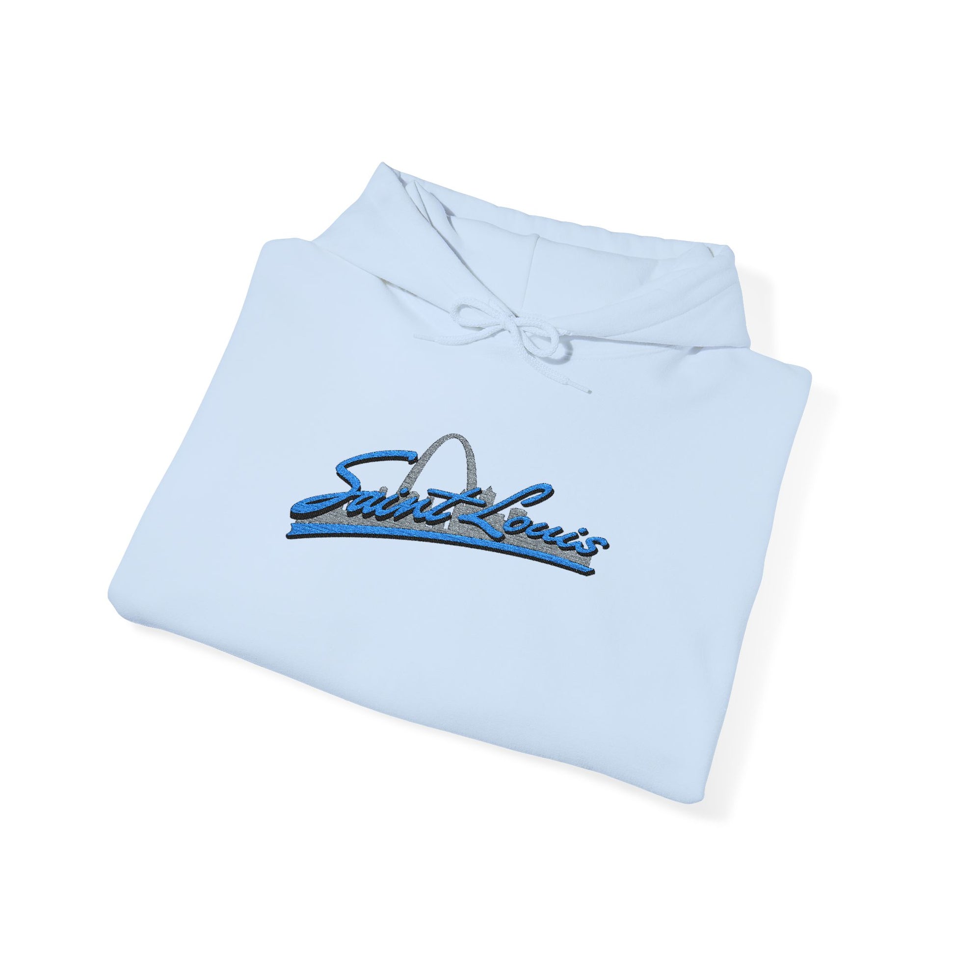 Embroidered Hoodie- Saint Louis Printify