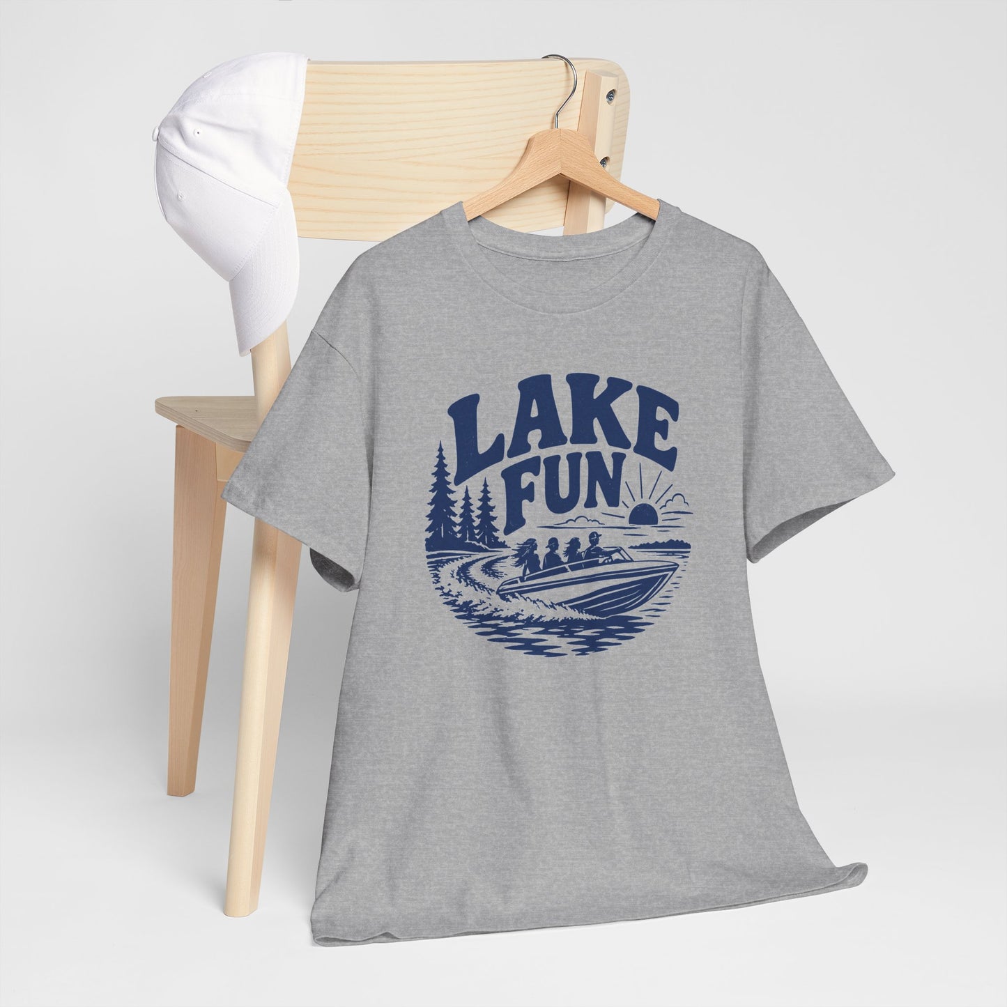 Lake Fun Boat T-Shirt — Vintage Lakeside Summer Tee