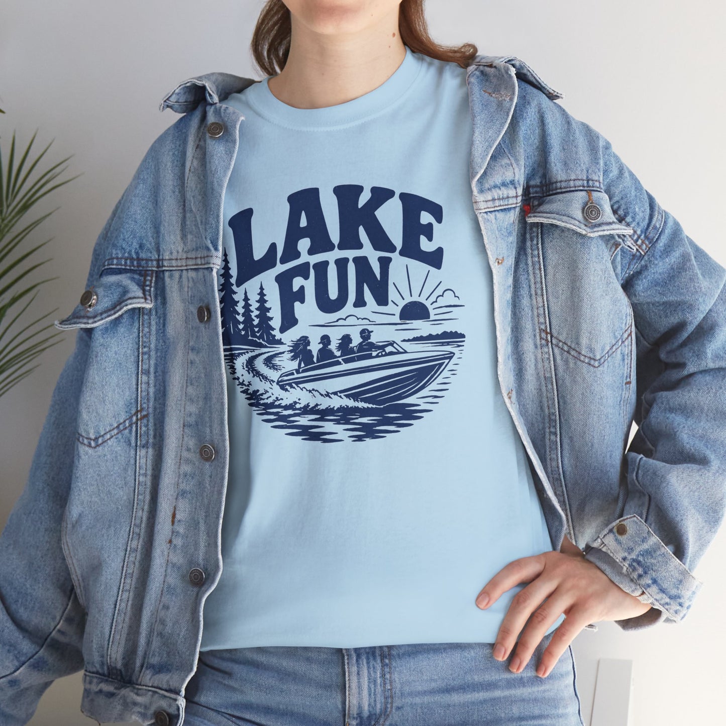 Lake Fun Boat T-Shirt — Vintage Lakeside Summer Tee