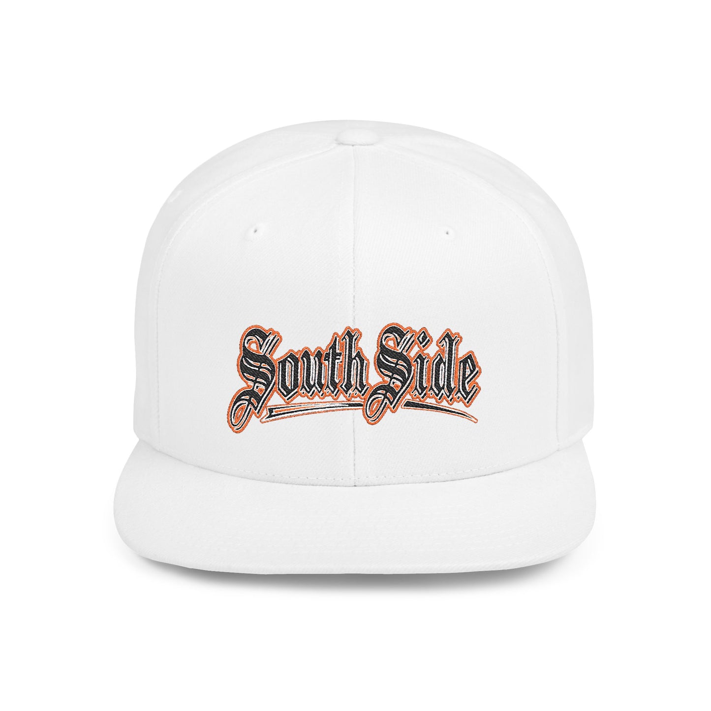 South Side Flat Bill Snapback Dark orange Printify