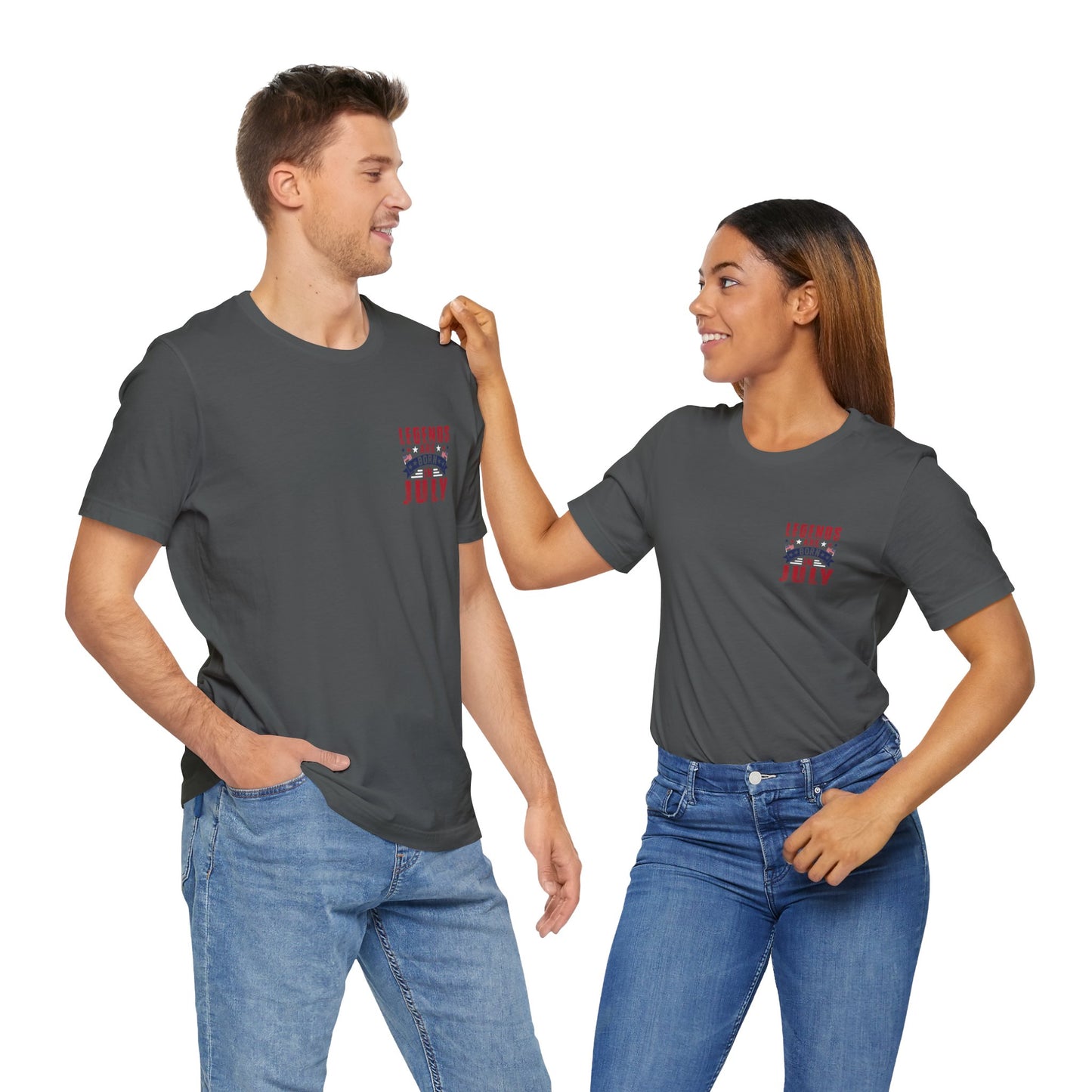 Legends Are Born in July Unisex Jersey Short Sleeve Tee Printify