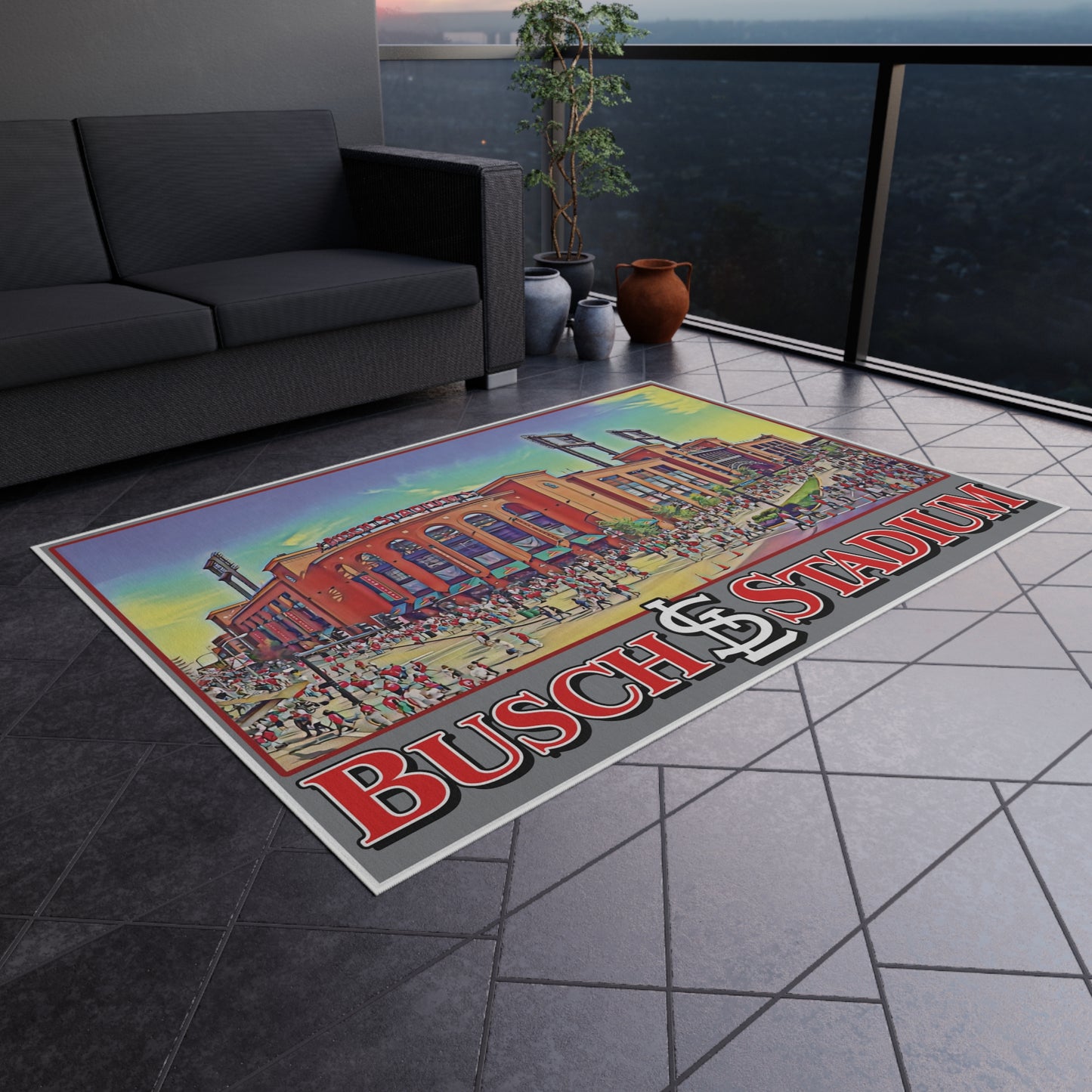Busch Stadium Outdoor Rug