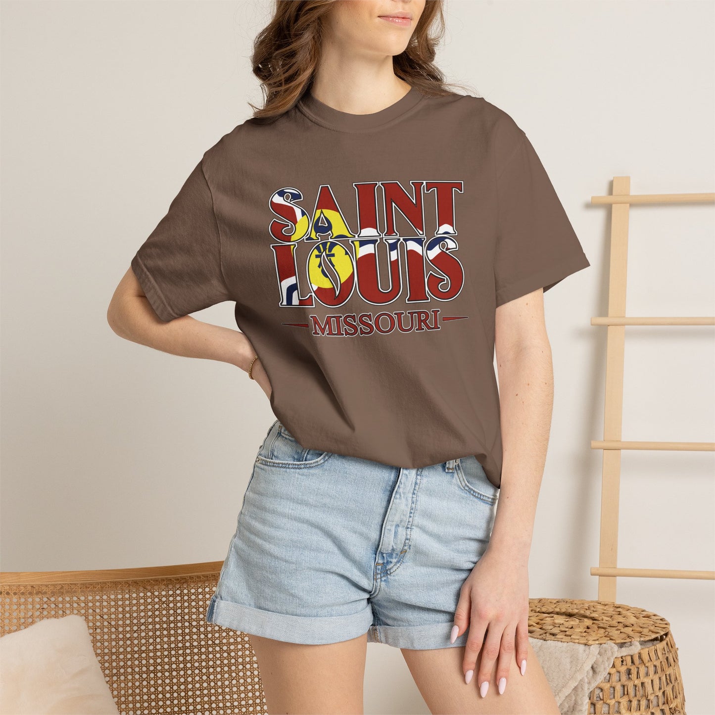 Saint Louis Missouri T-Shirt — Vintage St. Louis Flag Graphic Tee