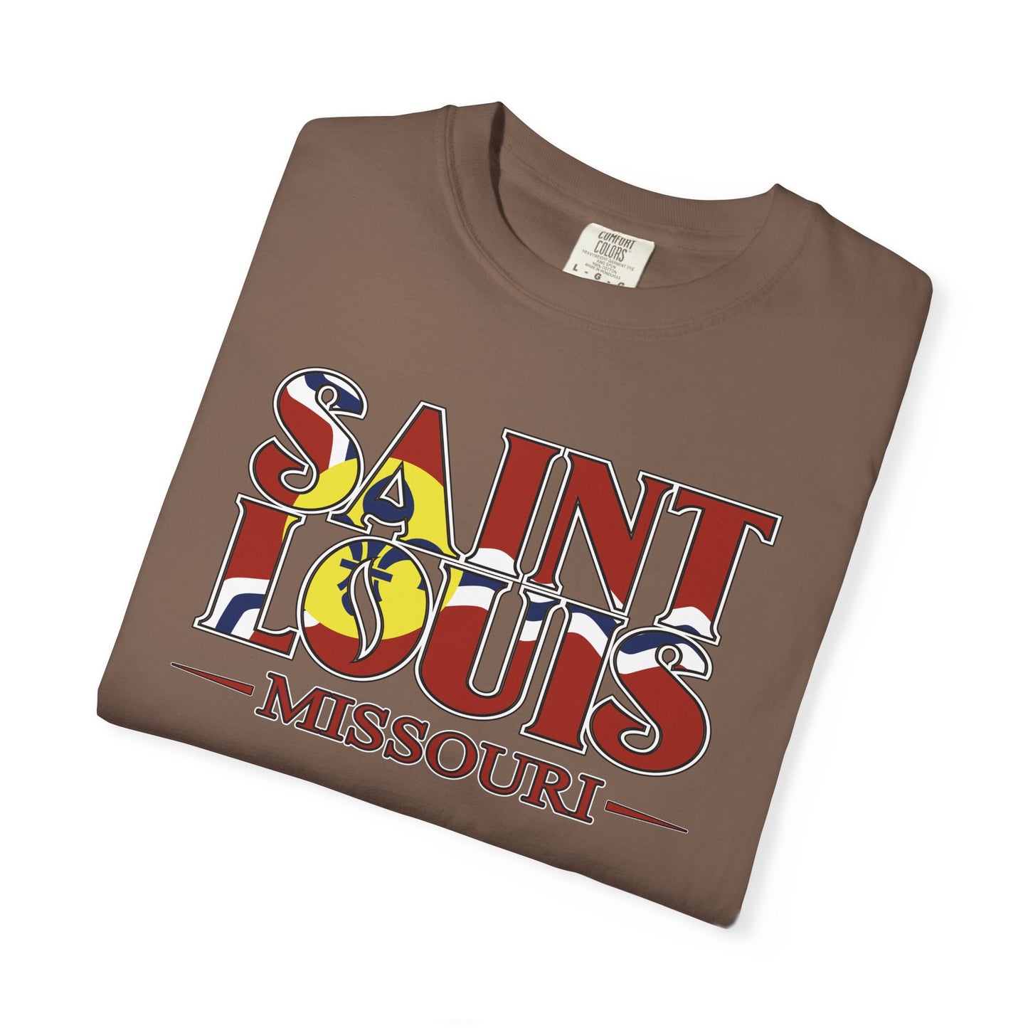 Saint Louis Missouri T-Shirt — Vintage St. Louis Flag Graphic Tee