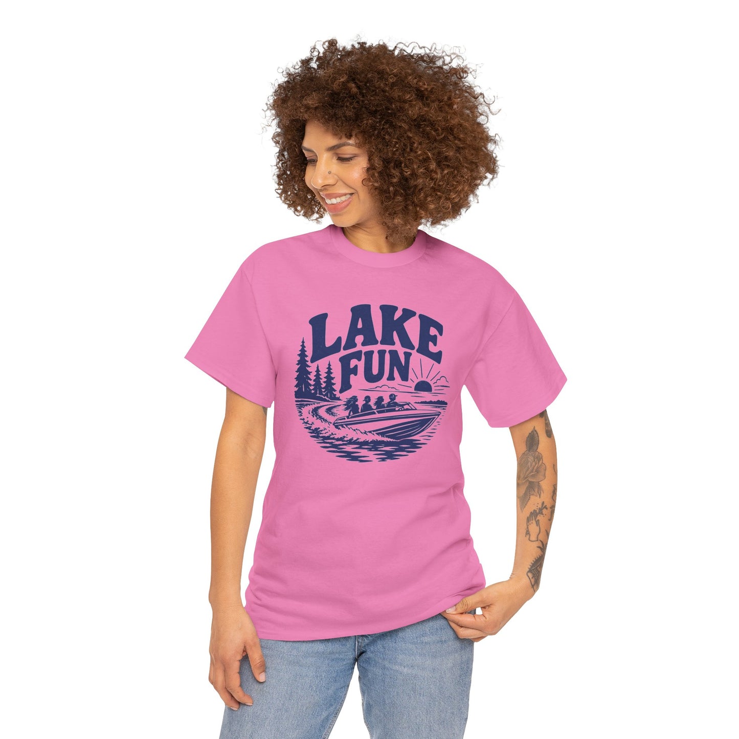 Lake Fun Boat T-Shirt — Vintage Lakeside Summer Tee