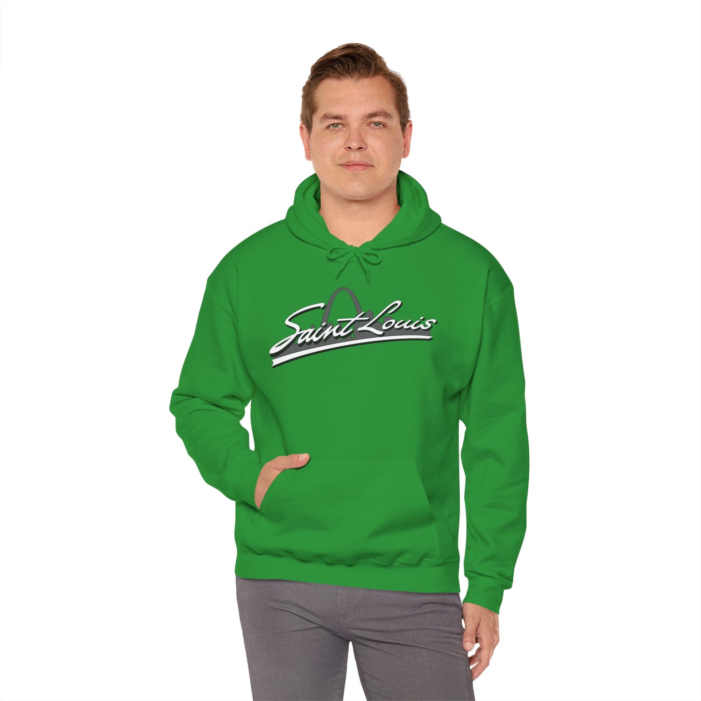 Saint Louis Graphic Hooded Sweatshirt Printify