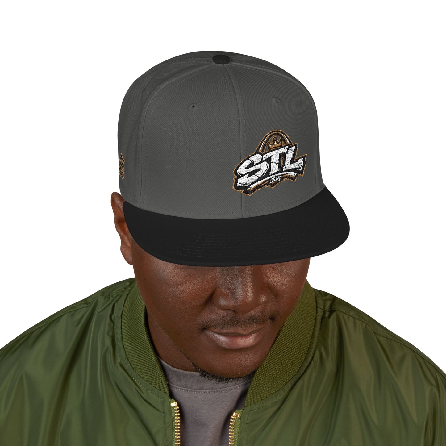 STL Embroidered Snapback Hat — St. Louis Retro Logo Cap