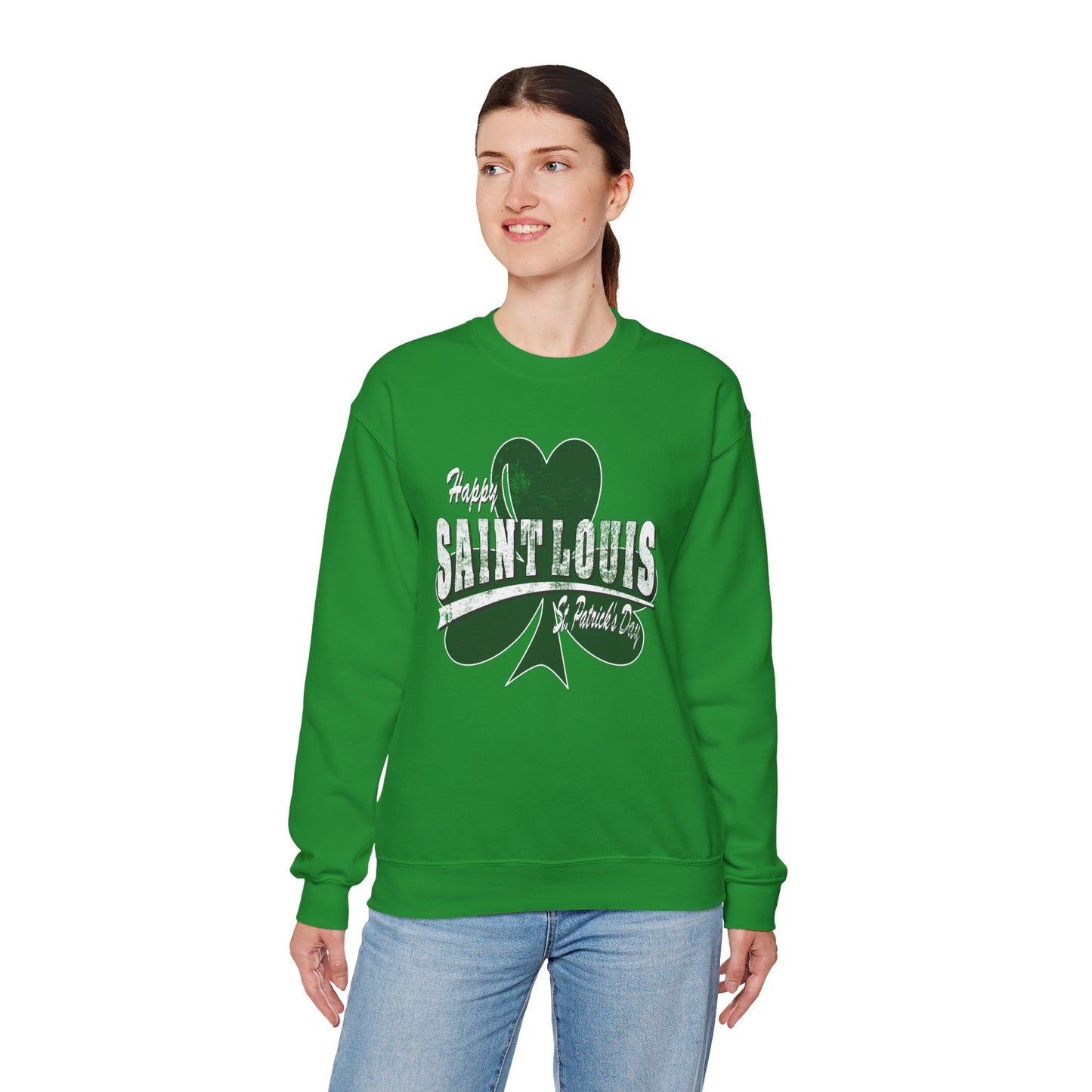 Saint Louis Shamrock Crewneck Sweatshirt — Retro St. Louis Pride Pullover