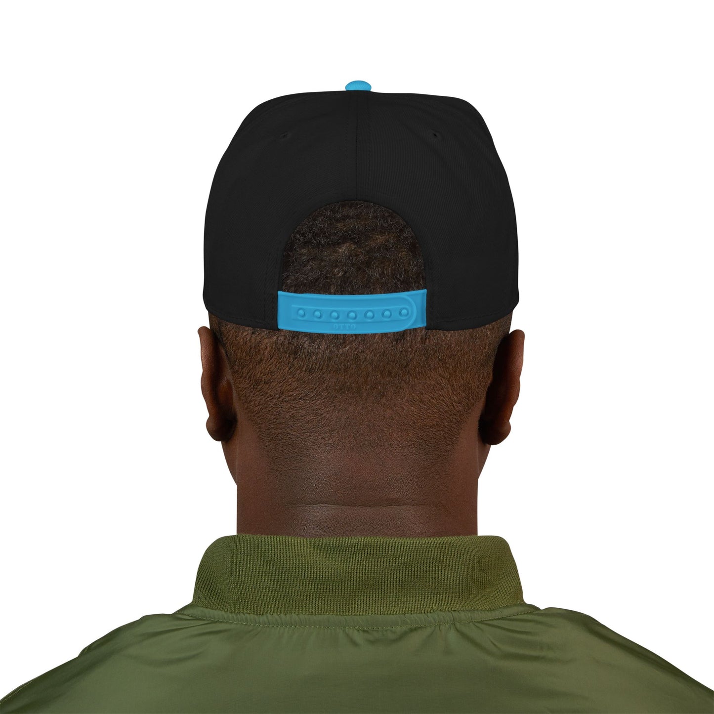 STL Embroidered Snapback Hat- Gold & White Lettering Printify