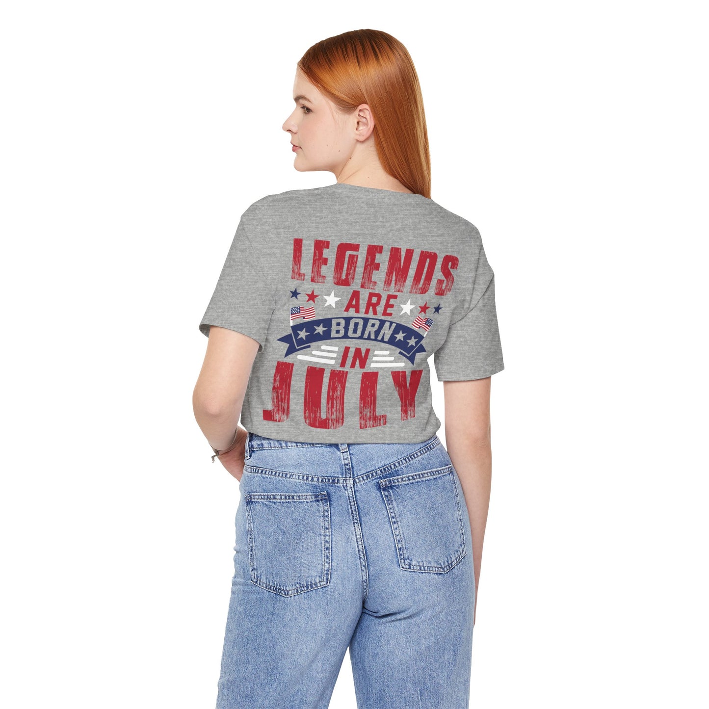 Legends Are Born in July Unisex Jersey Short Sleeve Tee Printify