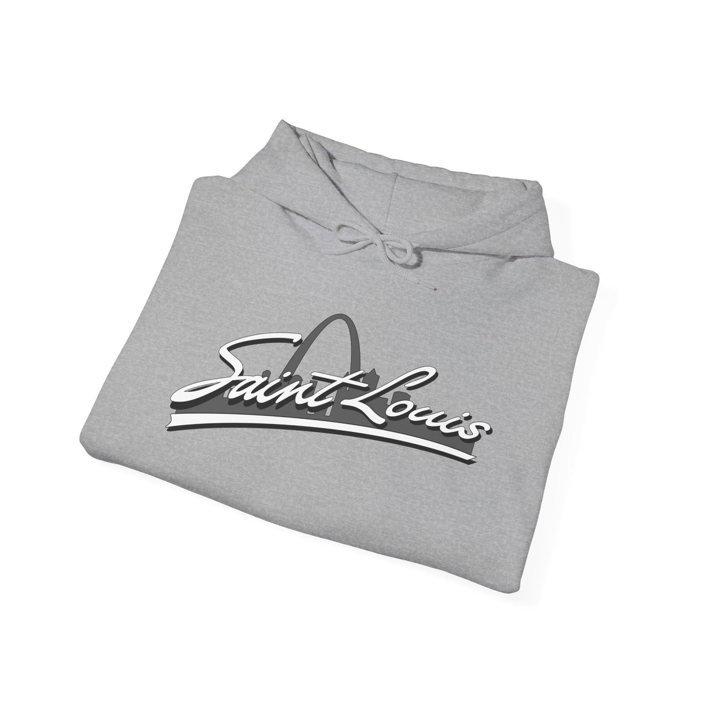Saint Louis Graphic Hooded Sweatshirt Printify