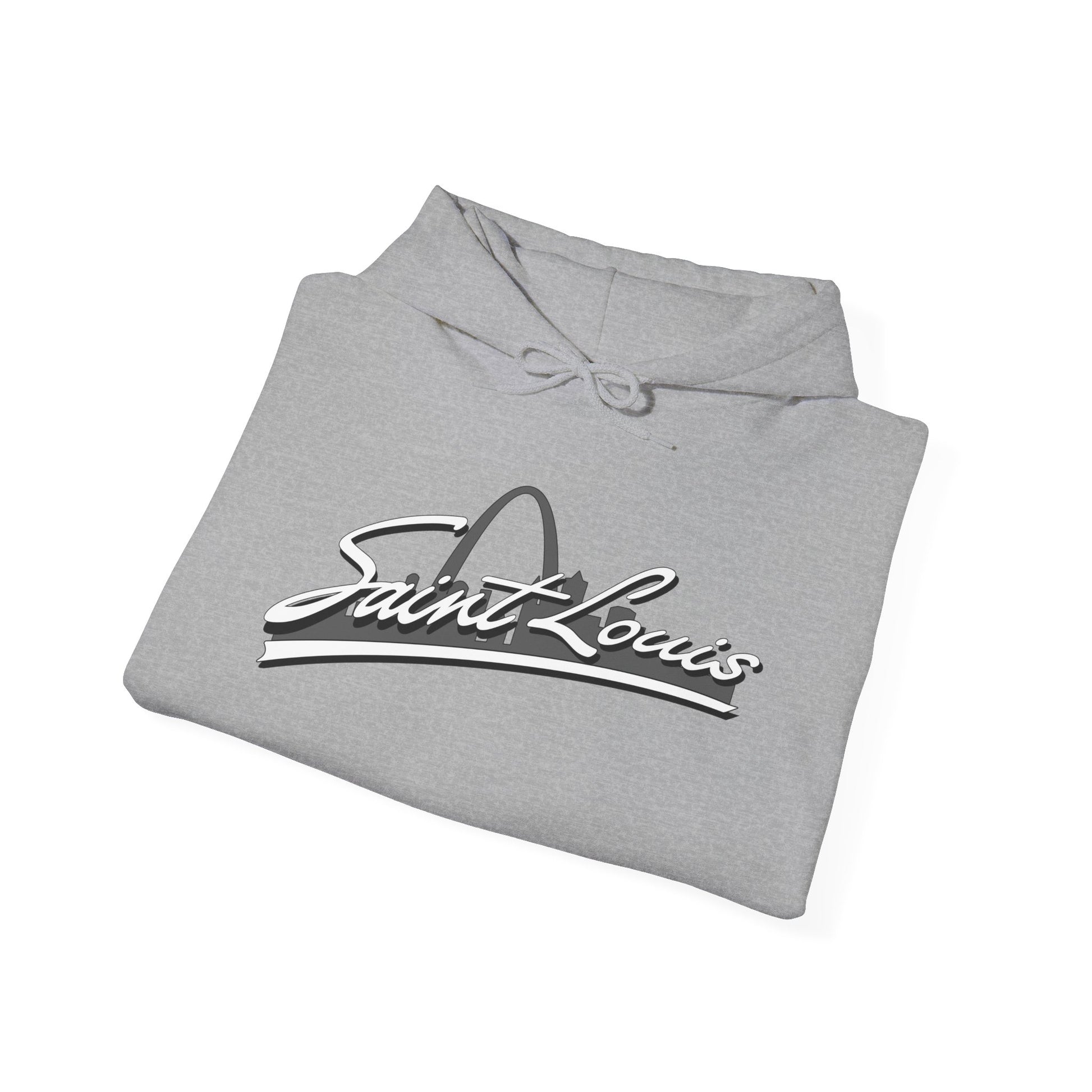 Saint Louis Graphic Hooded Sweatshirt Printify