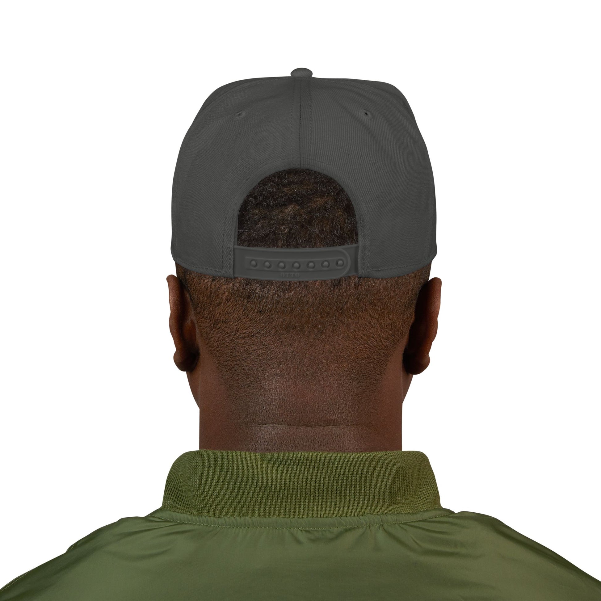Embroidered Snapback Hat - Southside STL - White & Gold Lettering Printify