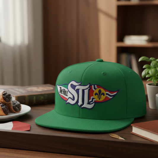 Embroidered Snapback Hat — STL Logo with The Hill Flag  and Saint Louis Flag