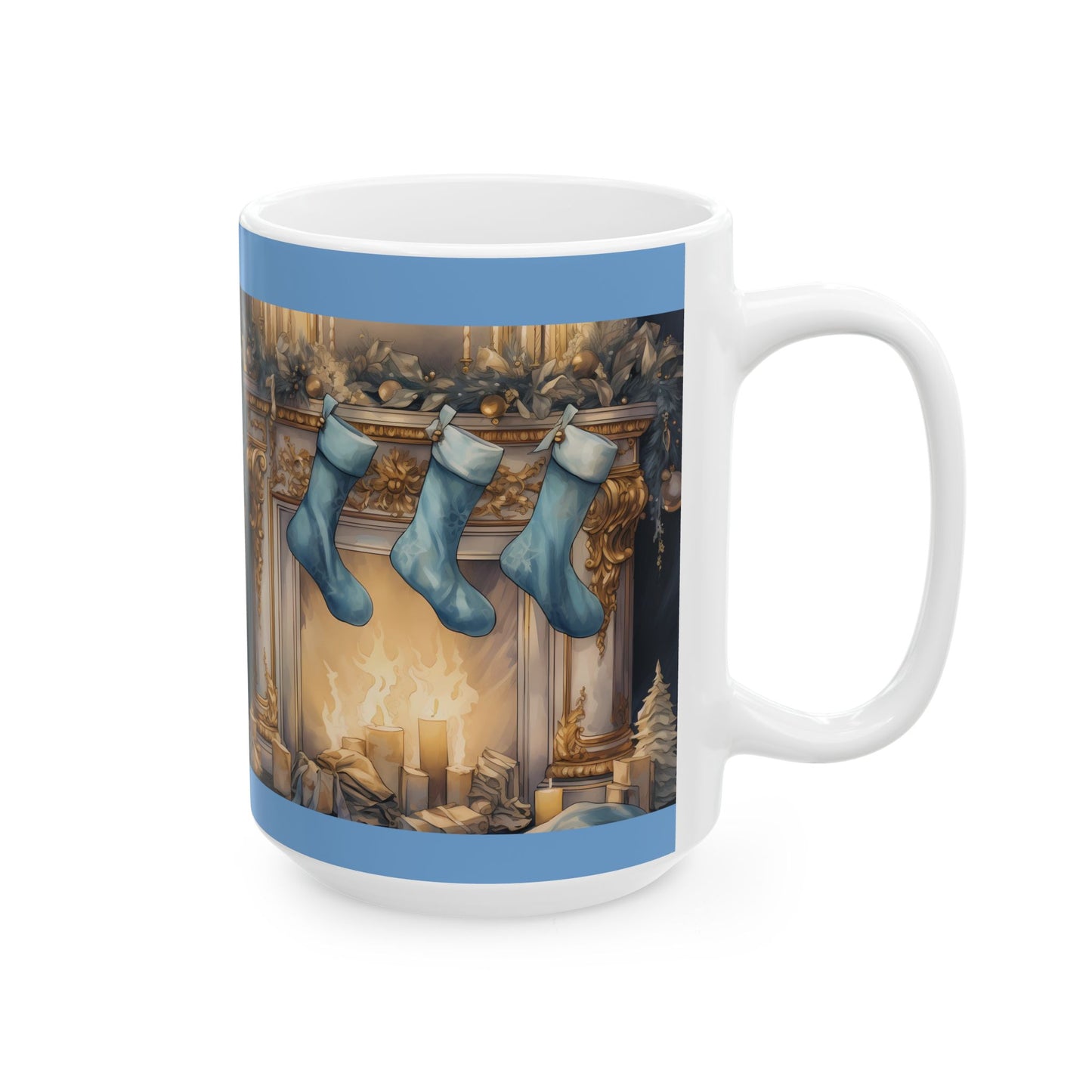 Hearthside Holiday Mug (11oz, 15oz)-Ceramic