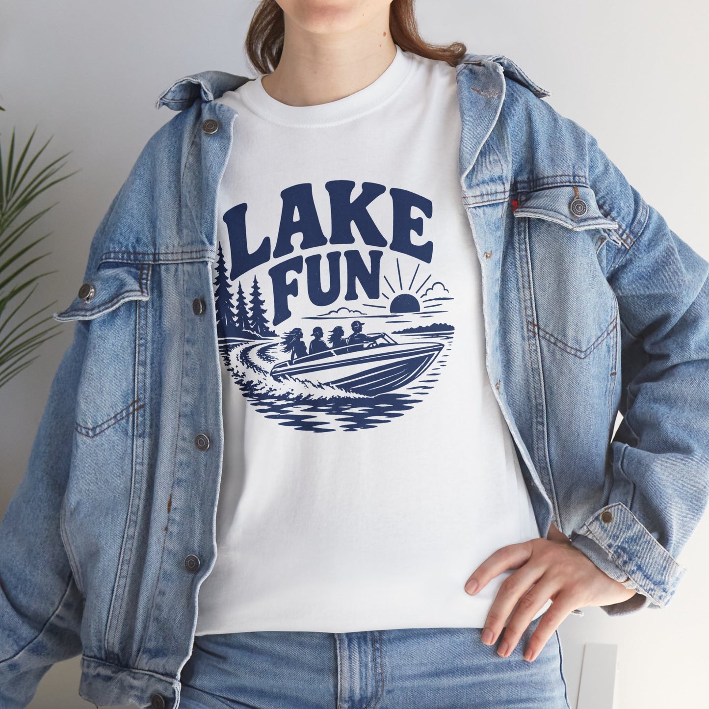 Lake Fun Boat T-Shirt — Vintage Lakeside Summer Tee
