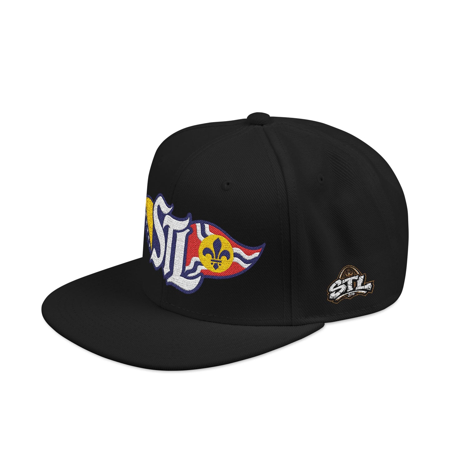 Embroidered Snapback Hat — Saint Louis-Bosnia flag Logo