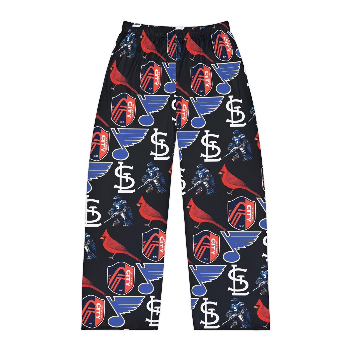 Pajama Pants - St Louis Sports Design in Black Printify