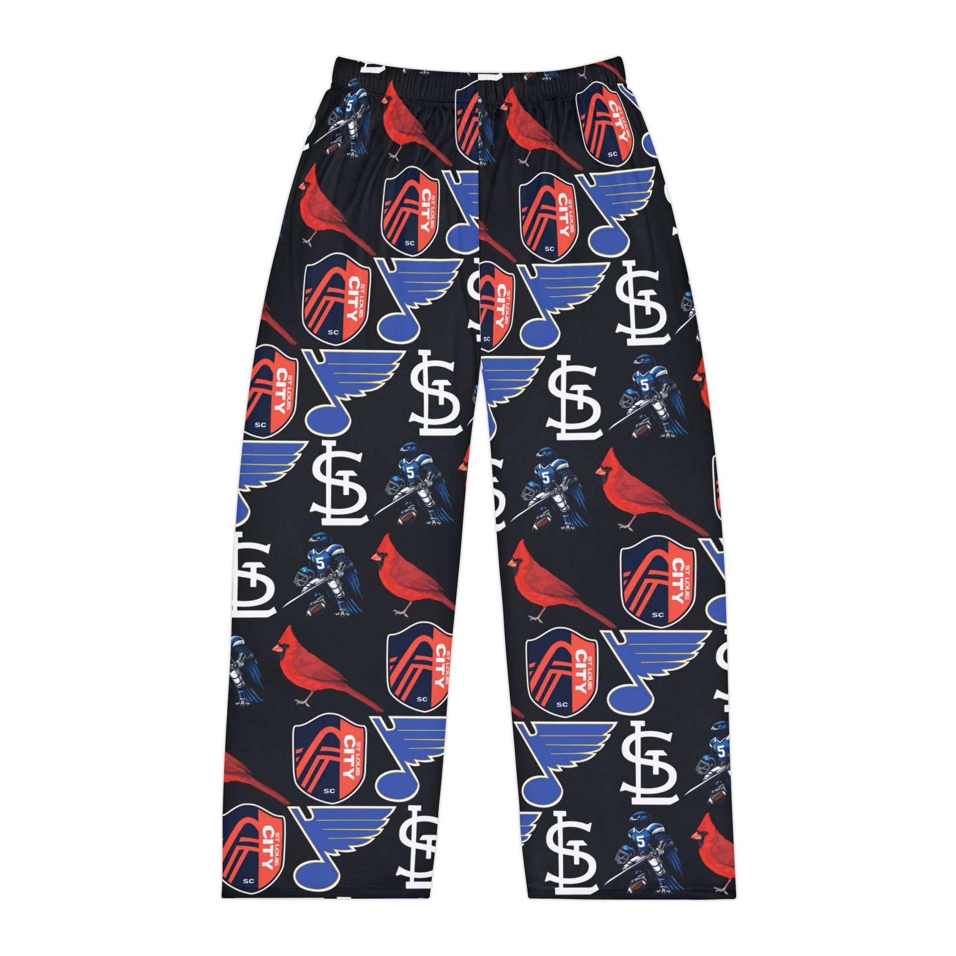 Pajama Pants - St Louis Sports Design in Black Printify